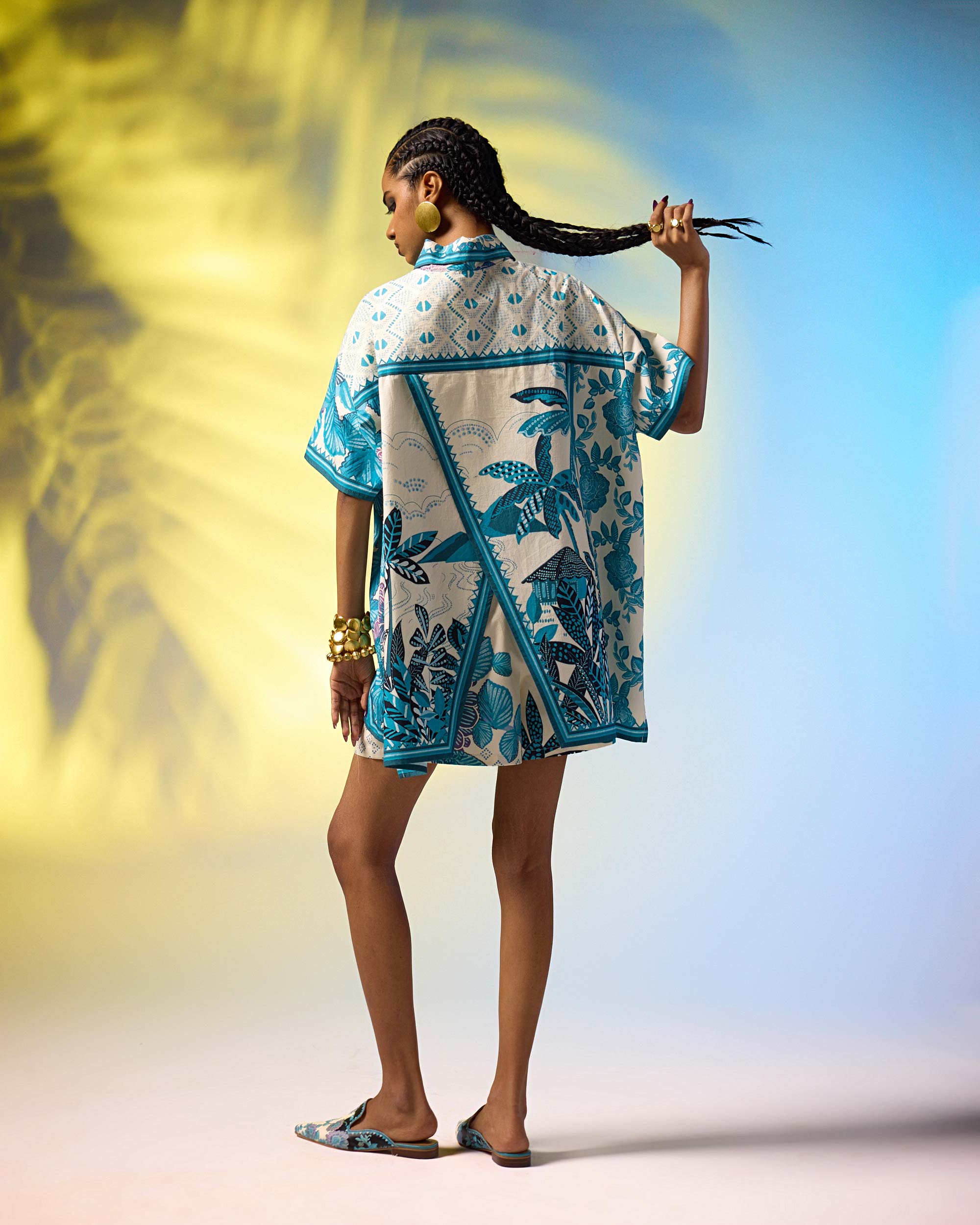 Jamaica : Khadija - Ivory/Blue