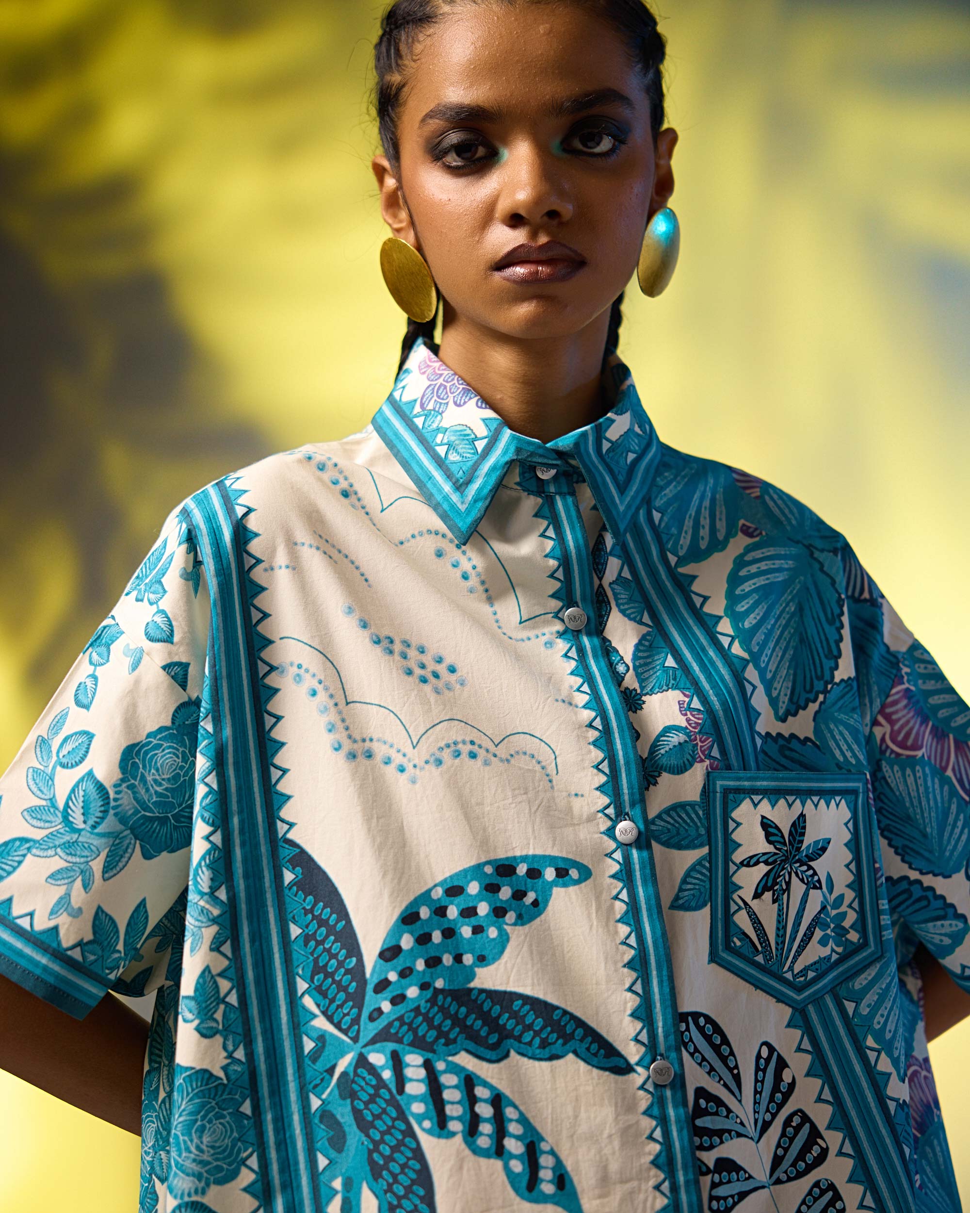 Jamaica : Khadija - Ivory/Blue