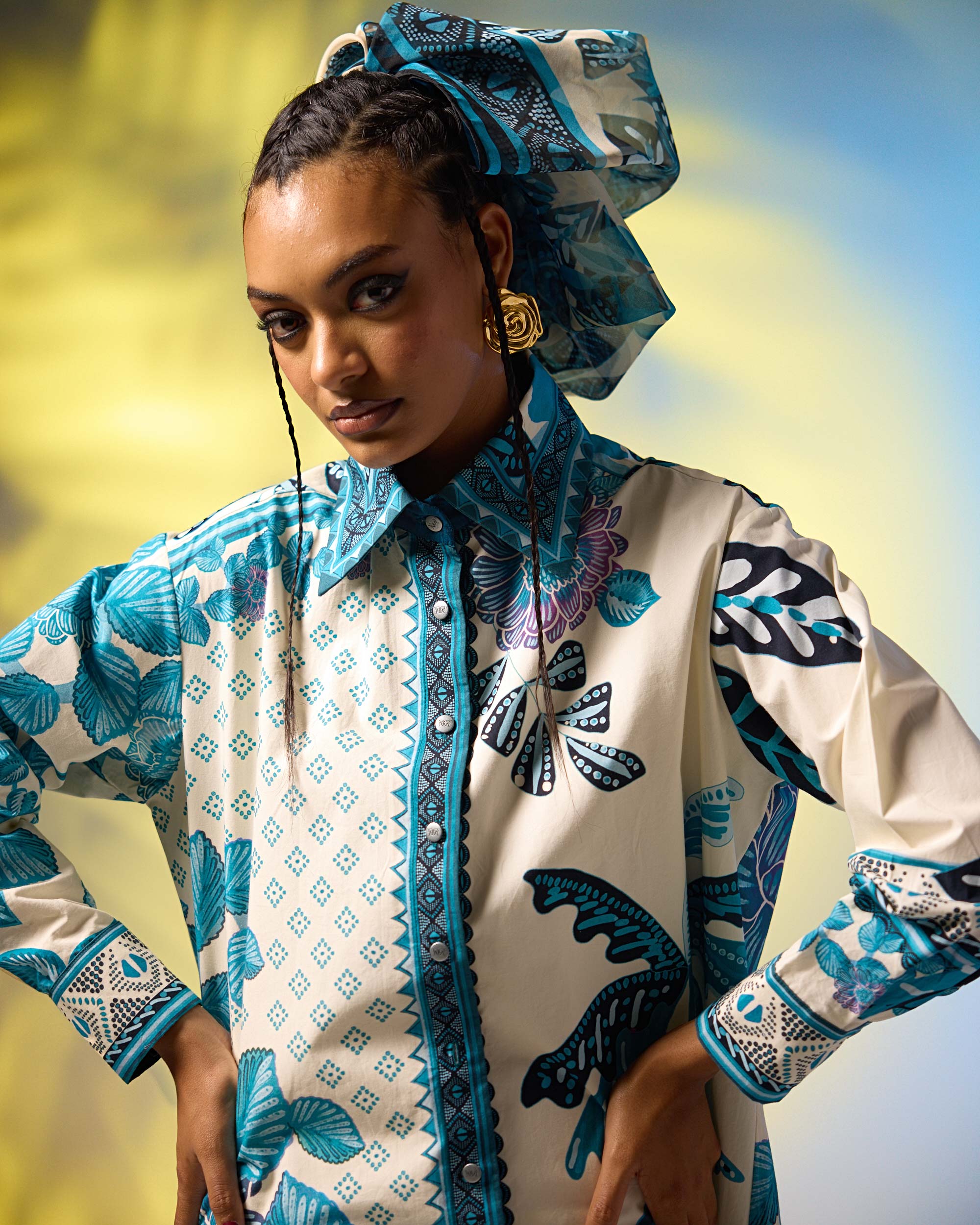 Jamaica : Ferhana - Ivory/Blue