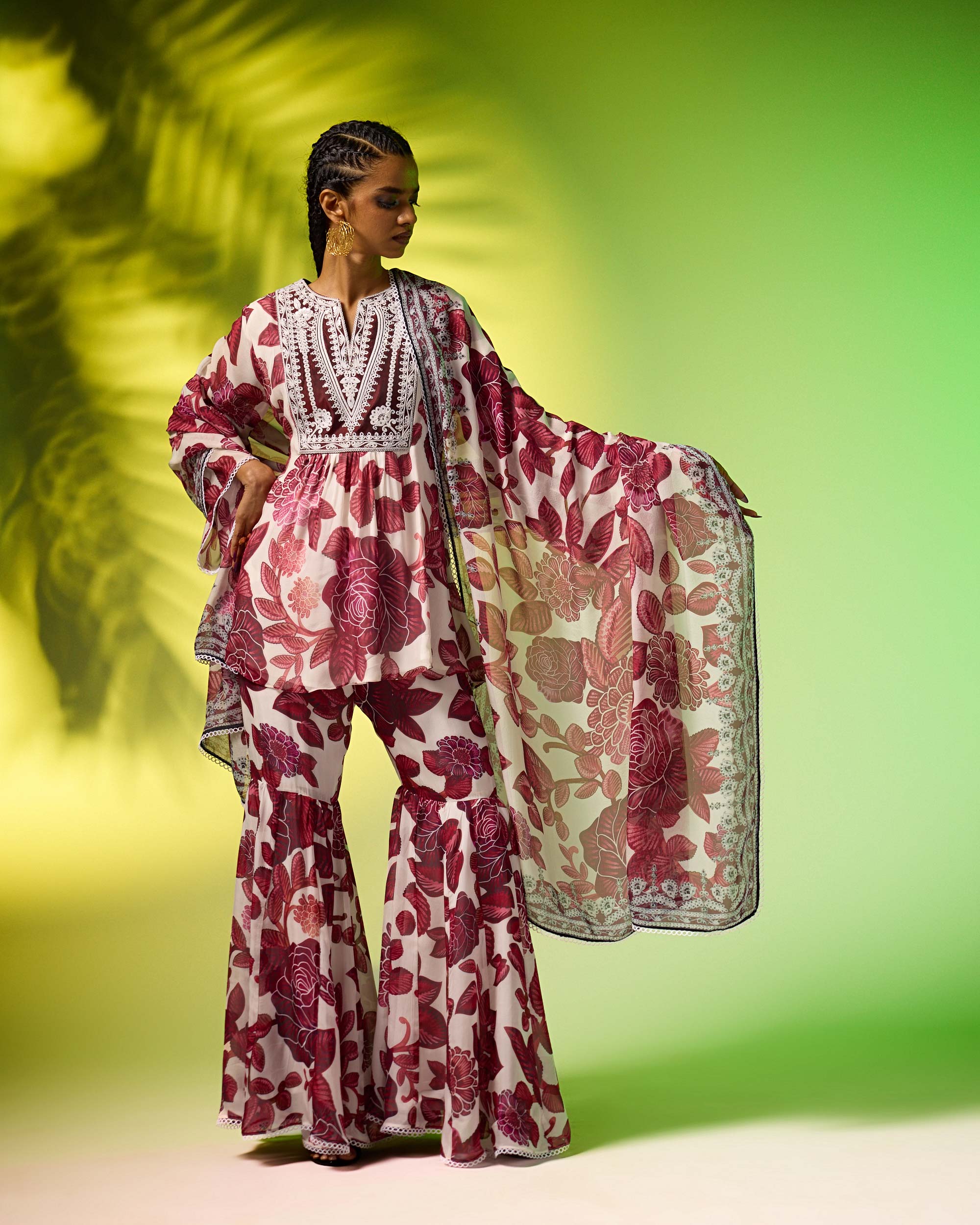 Jamaica : Pankti/Gharara - Burgundy