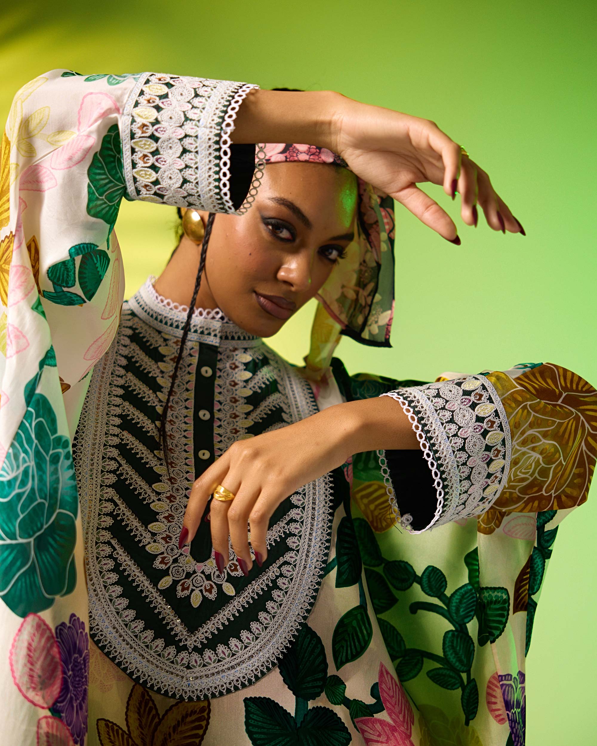 Jamaica : Insha - Emerald/Blush