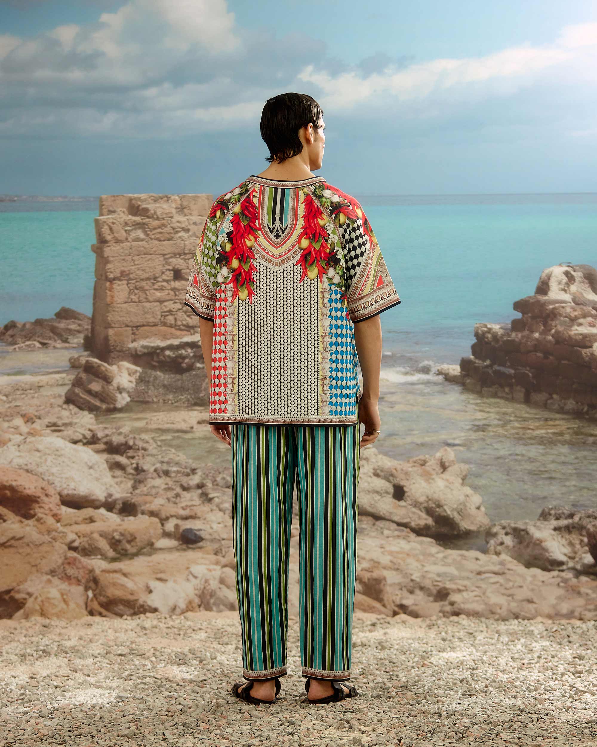 Orvieto : Timothy - Aqua/Red