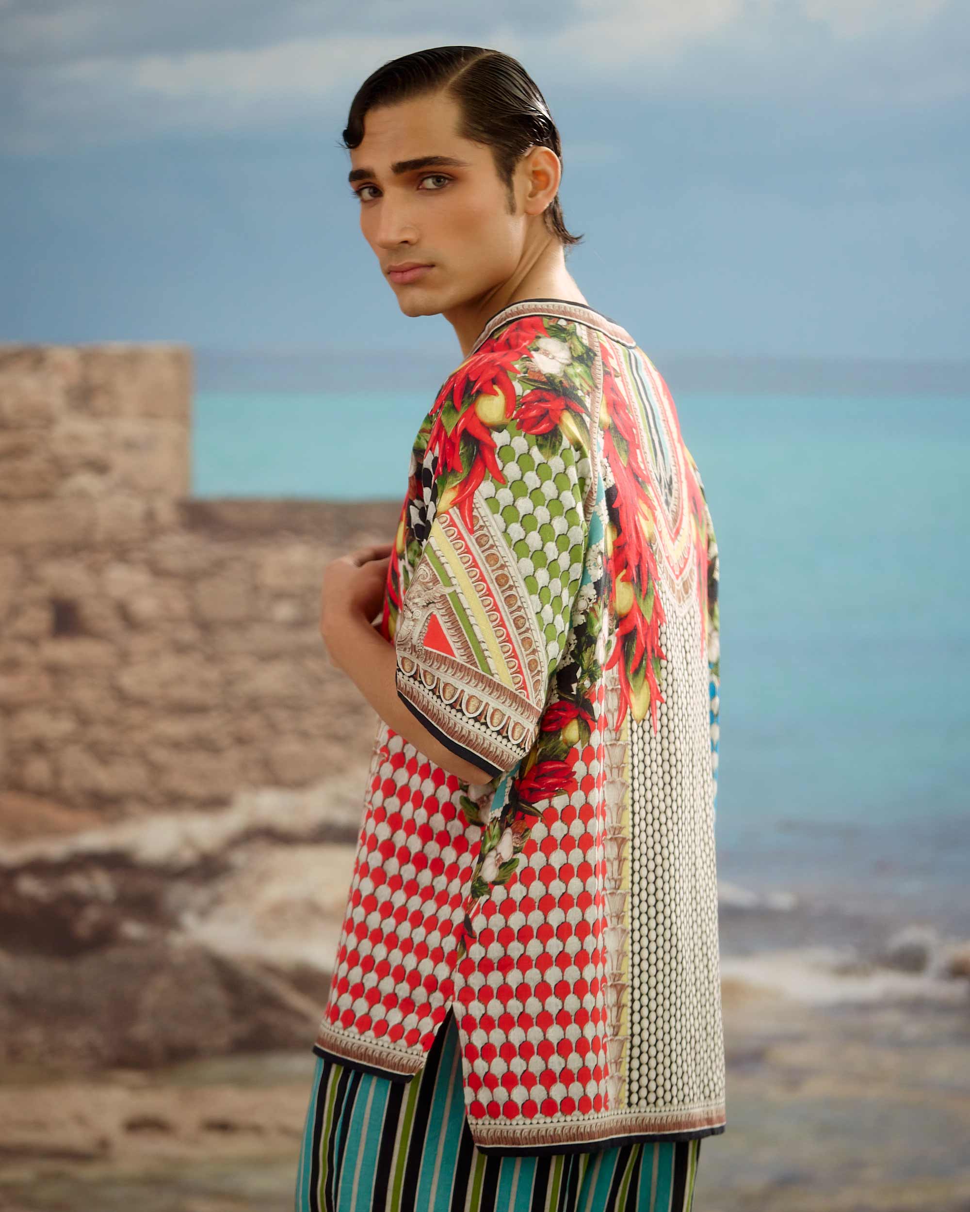 Orvieto : Timothy - Aqua/Red