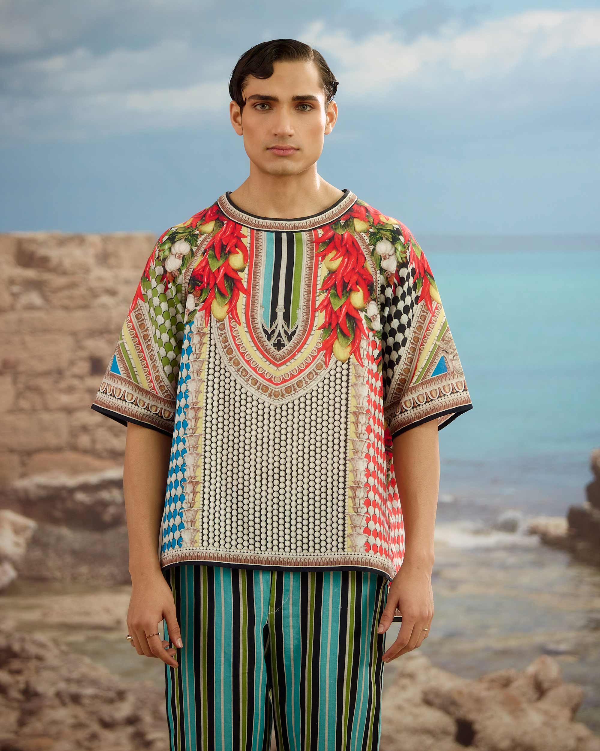 Orvieto : Timothy - Aqua/Red