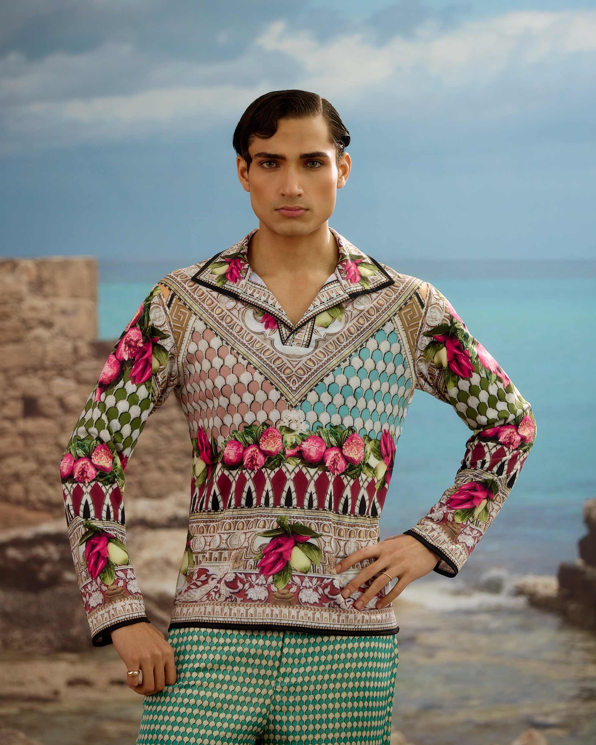 Orvieto : Maximus - Aqua/Plum