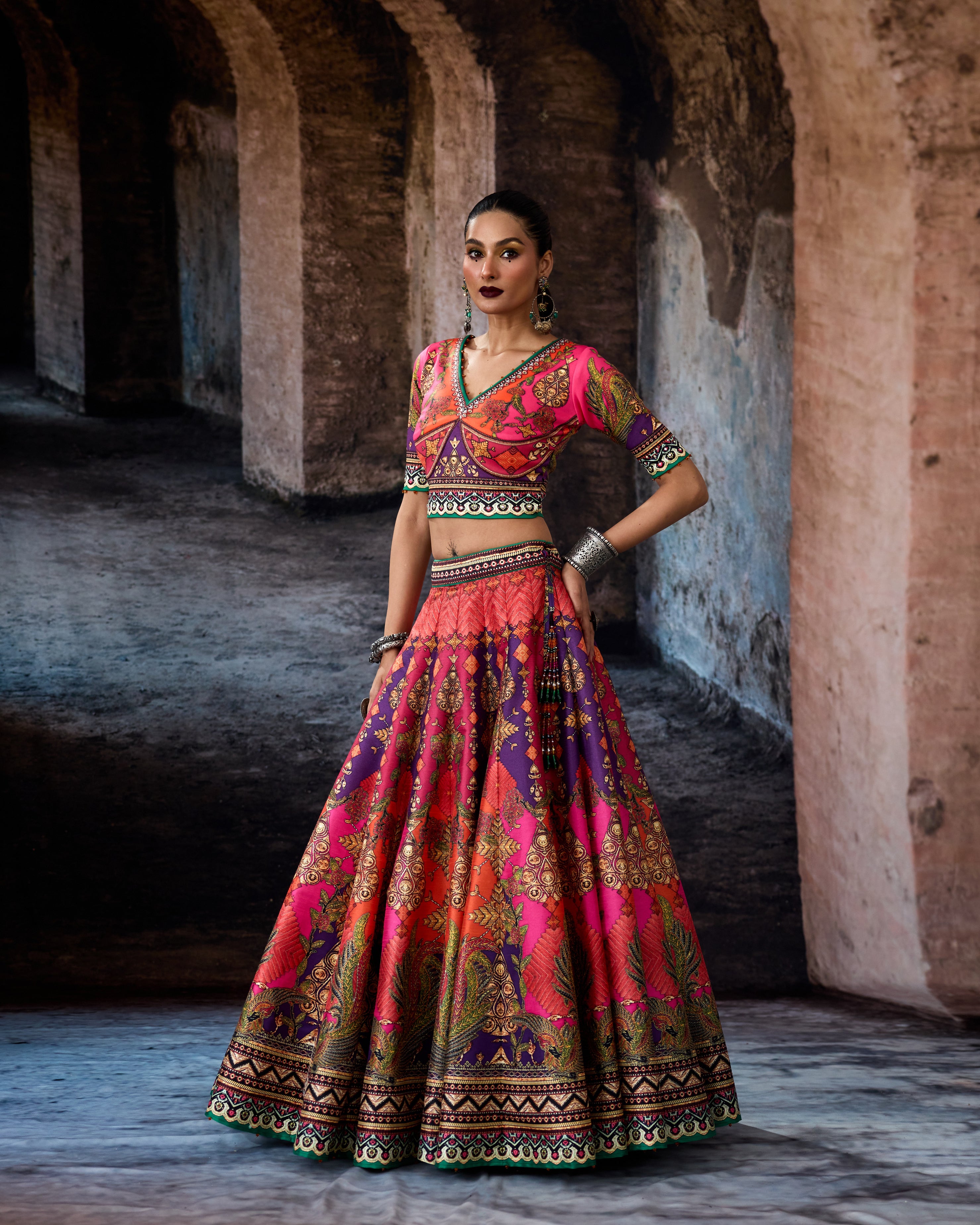 Bethari : Leela - Fuchsia/Orange/Purple