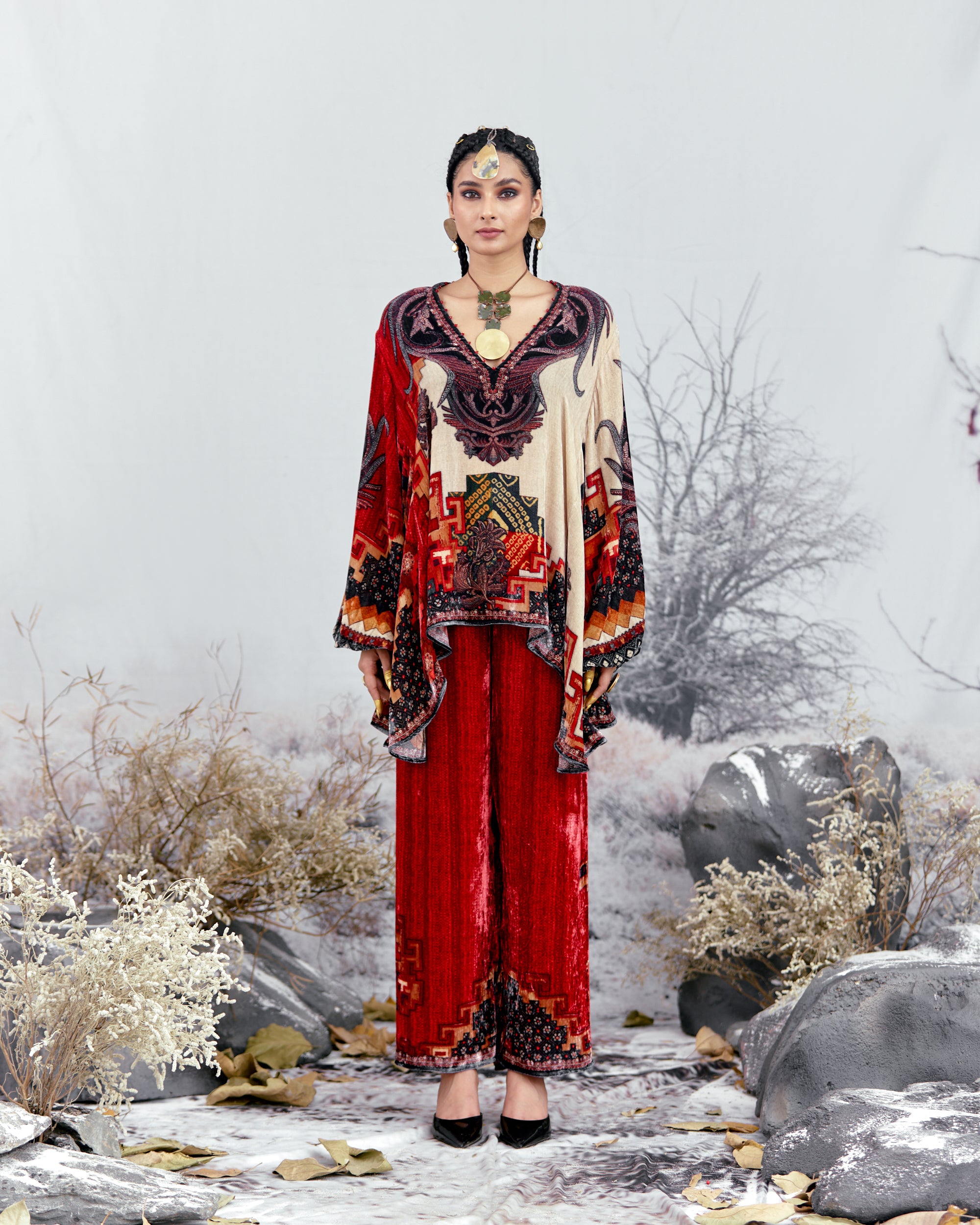 Tijori : Sanaa - Red/Beige