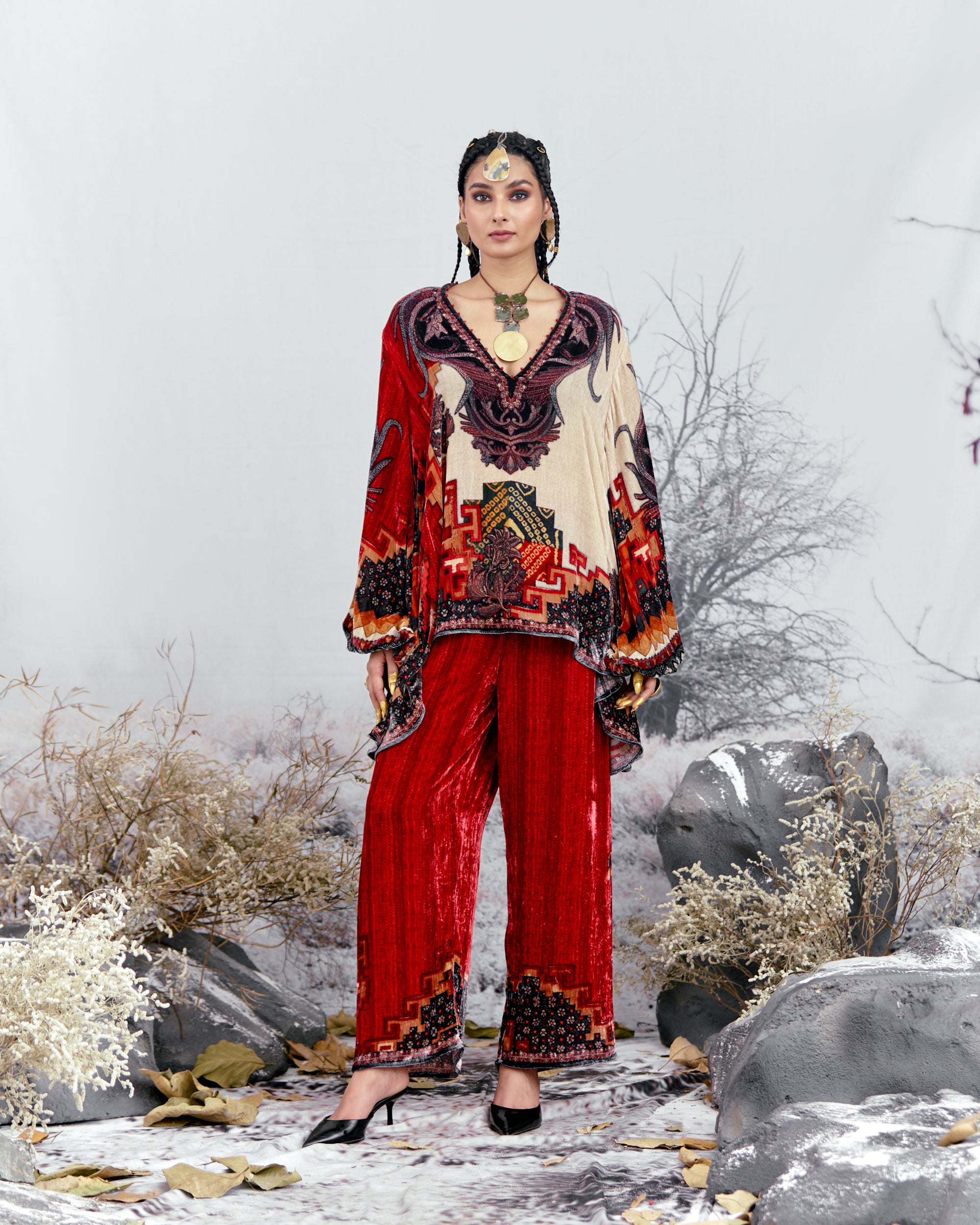 Tijori : Sanaa - Red/Beige