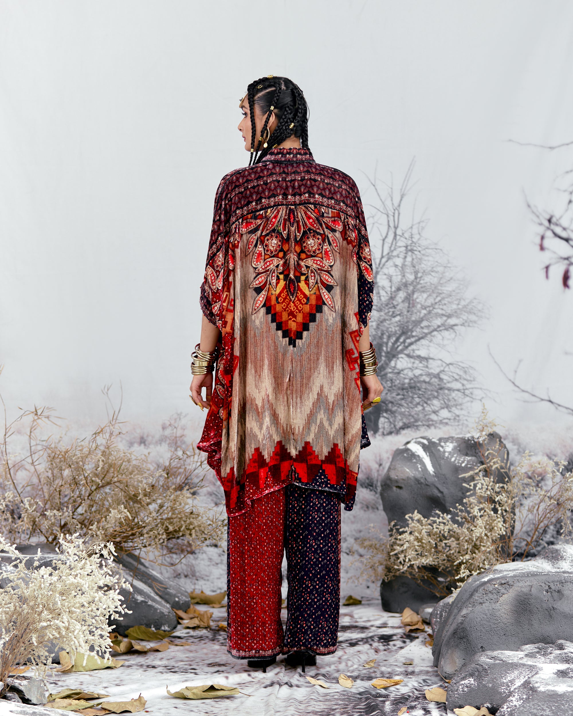 Tijori : Kamara - Indigo/Red