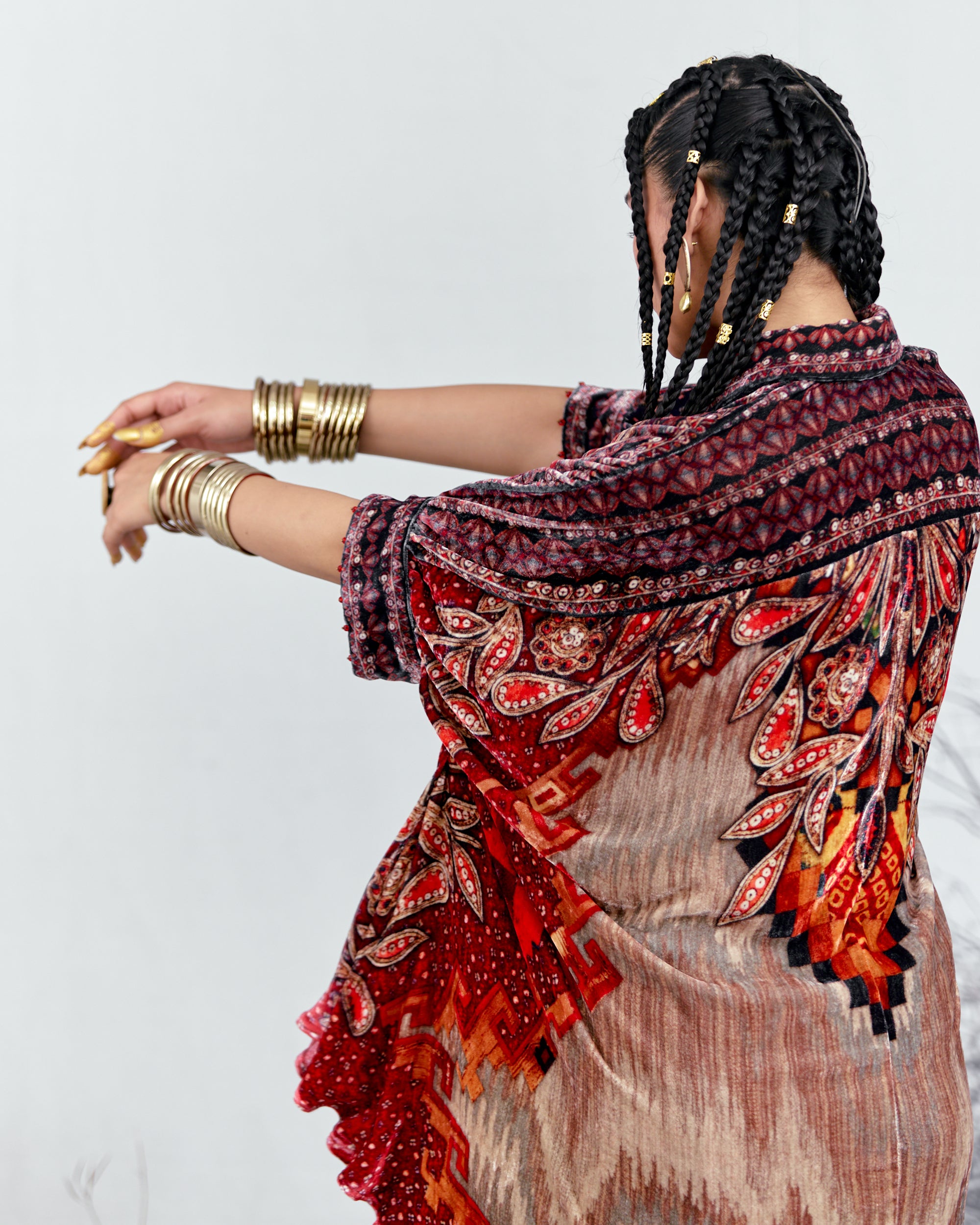 Tijori : Kamara - Indigo/Red