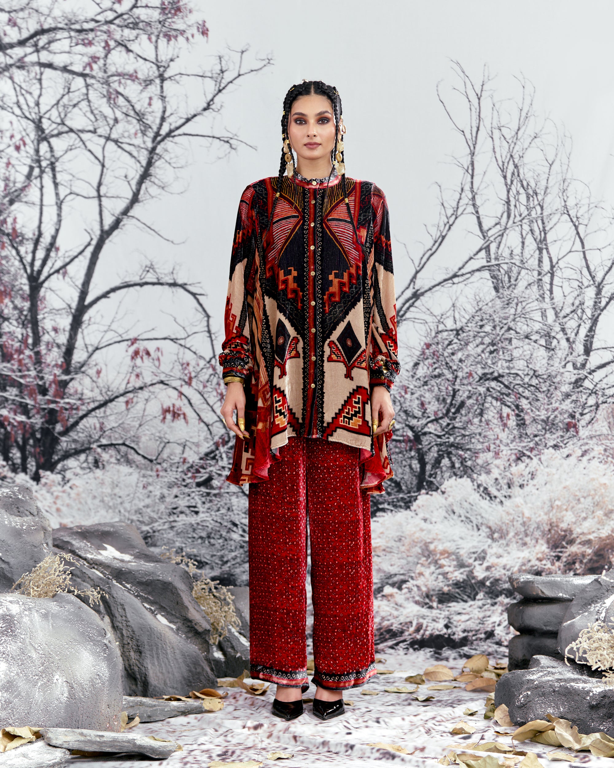 Tijori : Nilofer - Beige/Red