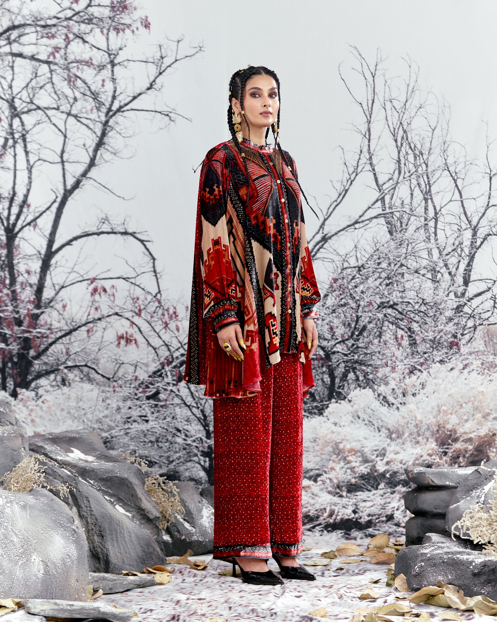 Tijori : Nilofer - Beige/Red