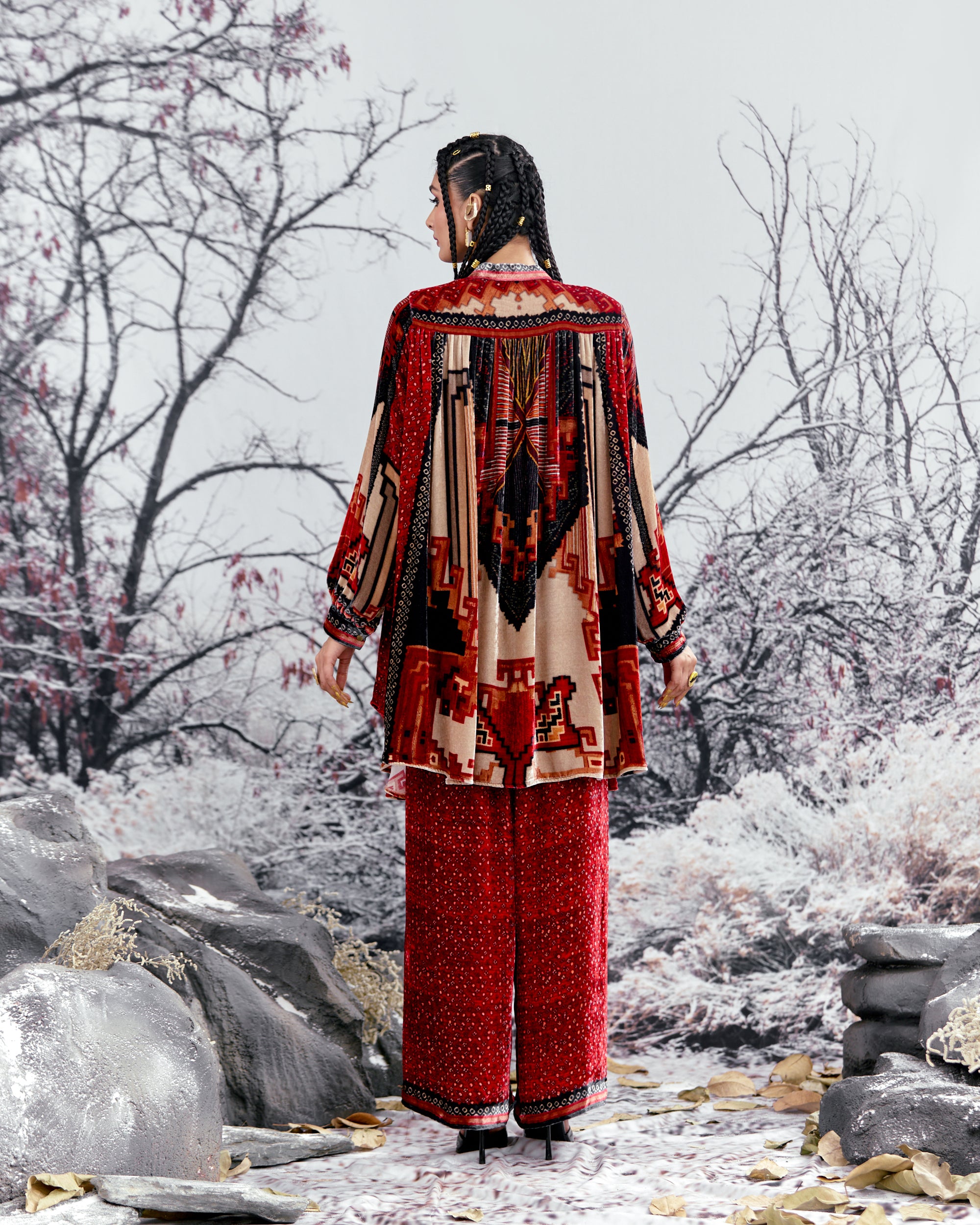 Tijori : Nilofer - Beige/Red