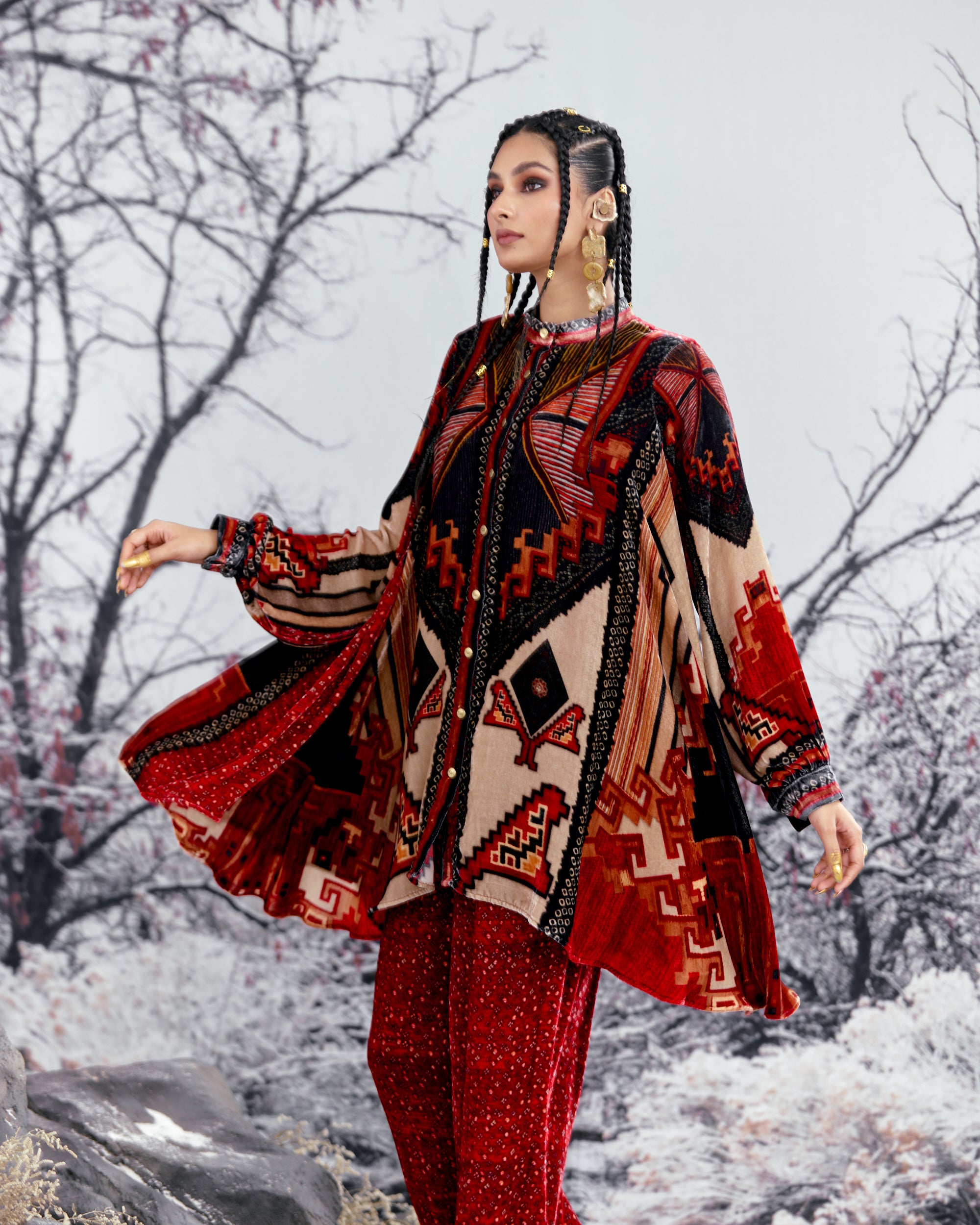 Tijori : Nilofer - Beige/Red