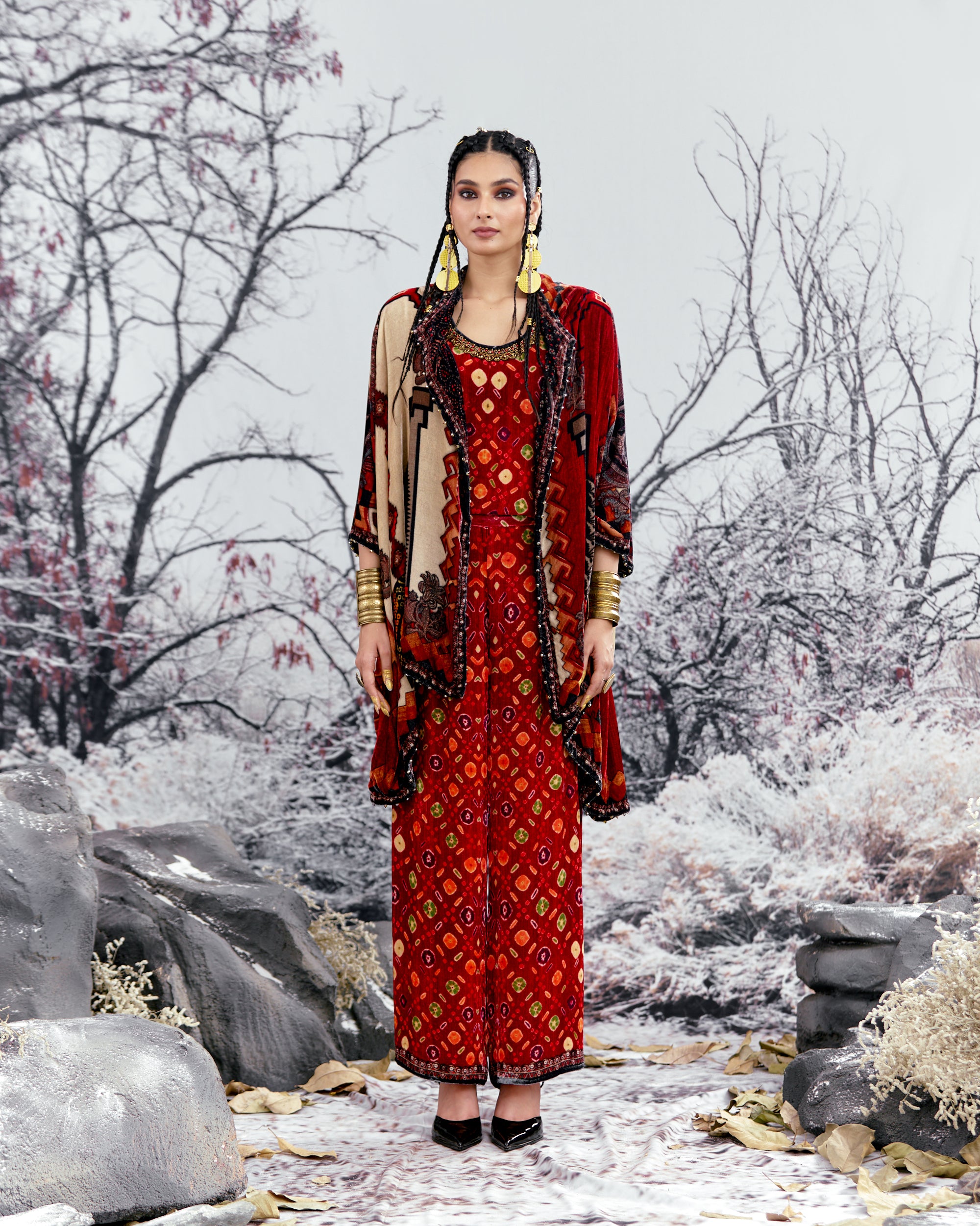Tijori : Adhira - Red/Black