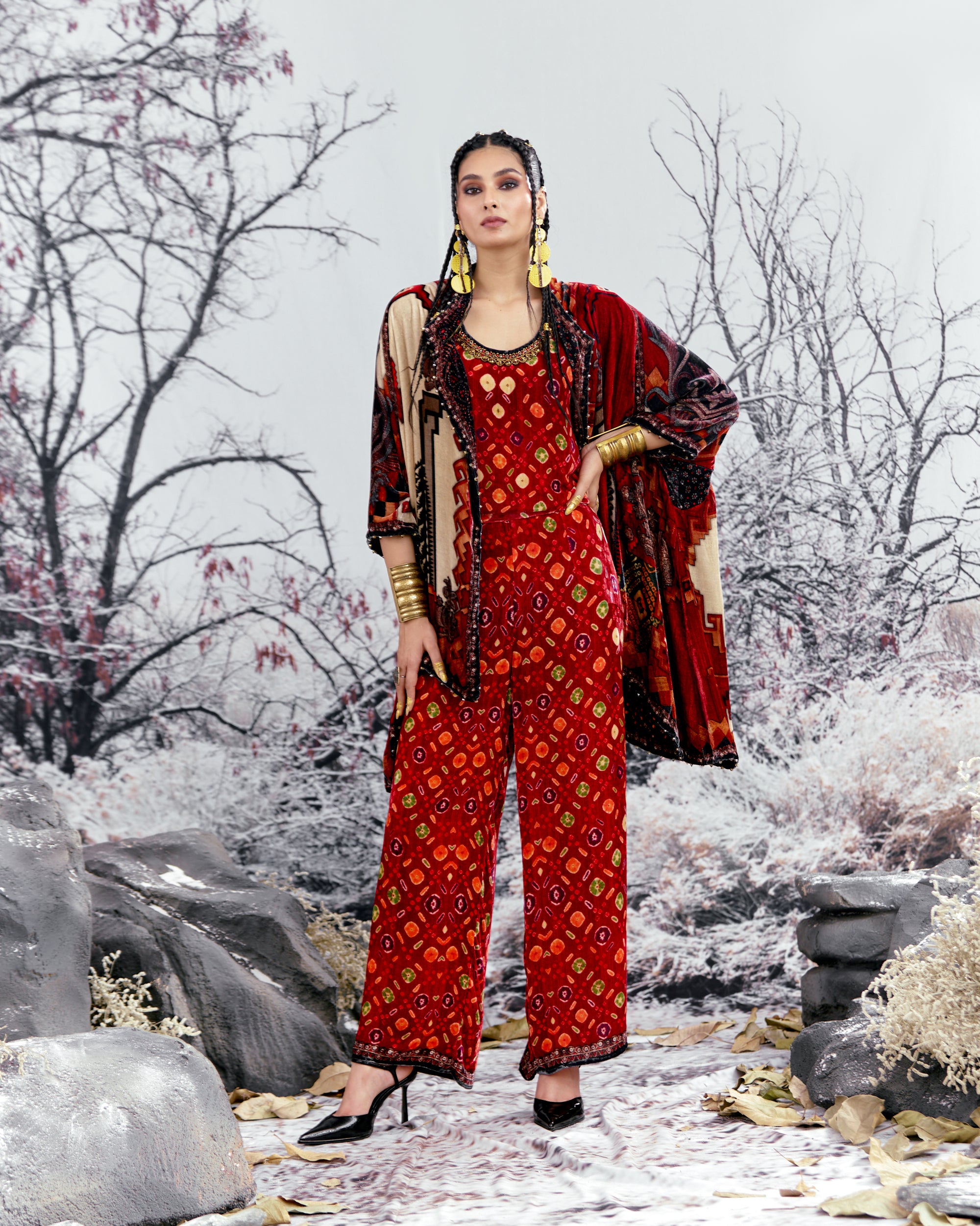 Tijori : Adhira - Red/Black