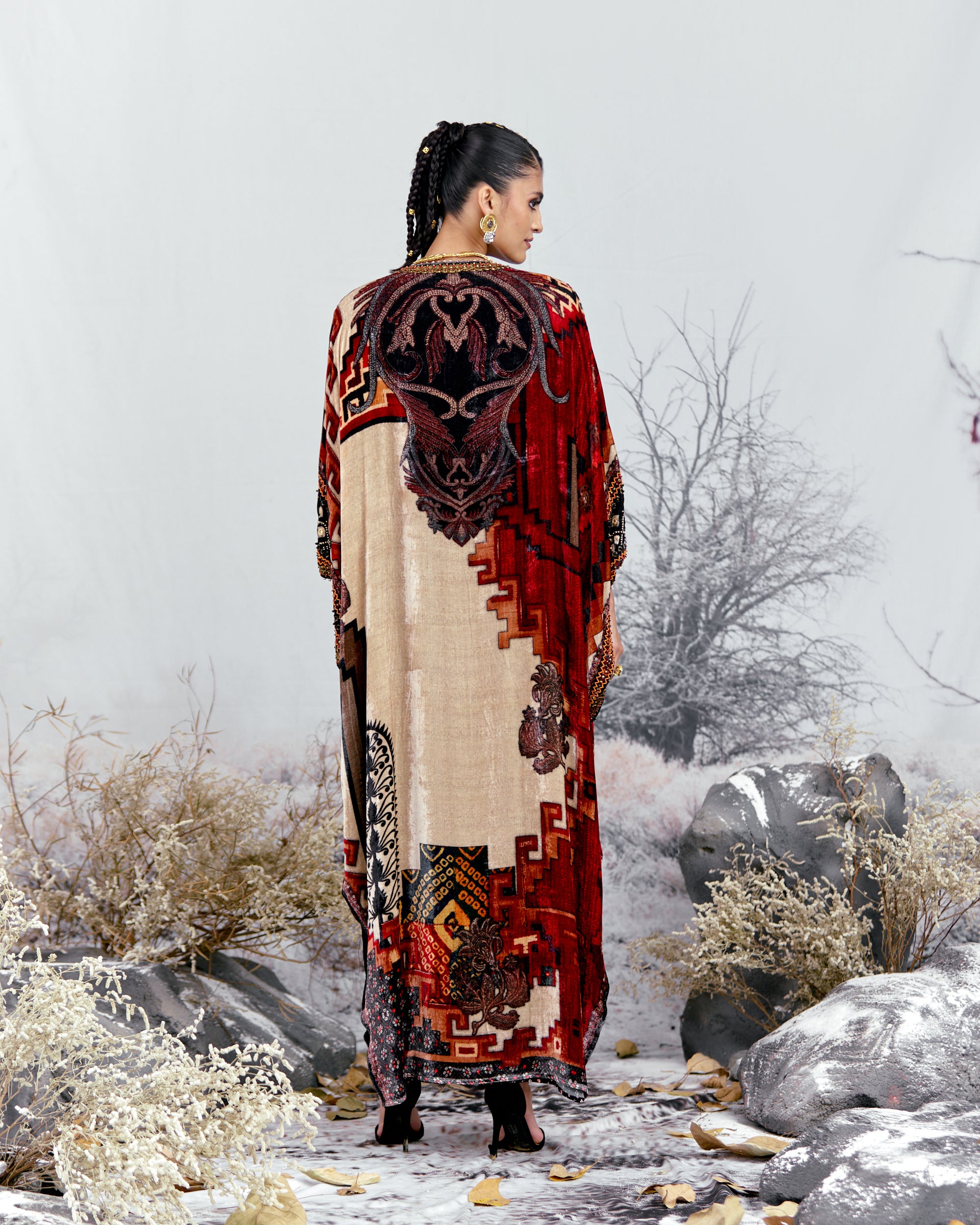 Tijori : Verusha - Beige/Red
