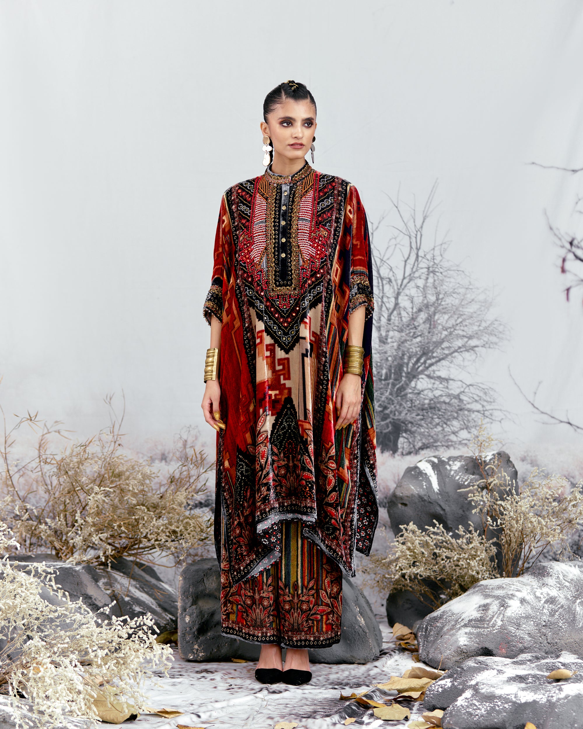 Tijori : Chantelle - Red/Beige