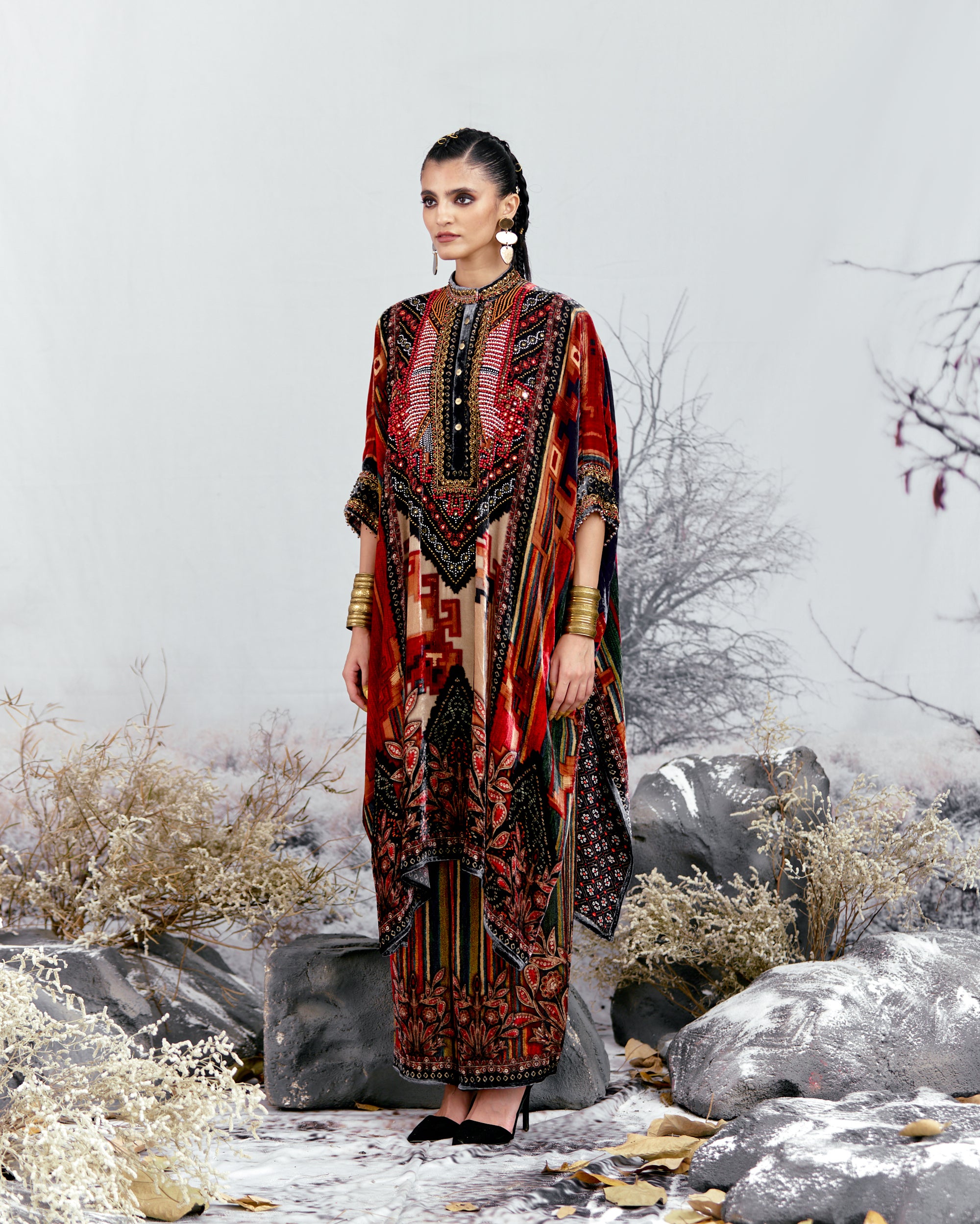 Tijori : Chantelle - Red/Beige