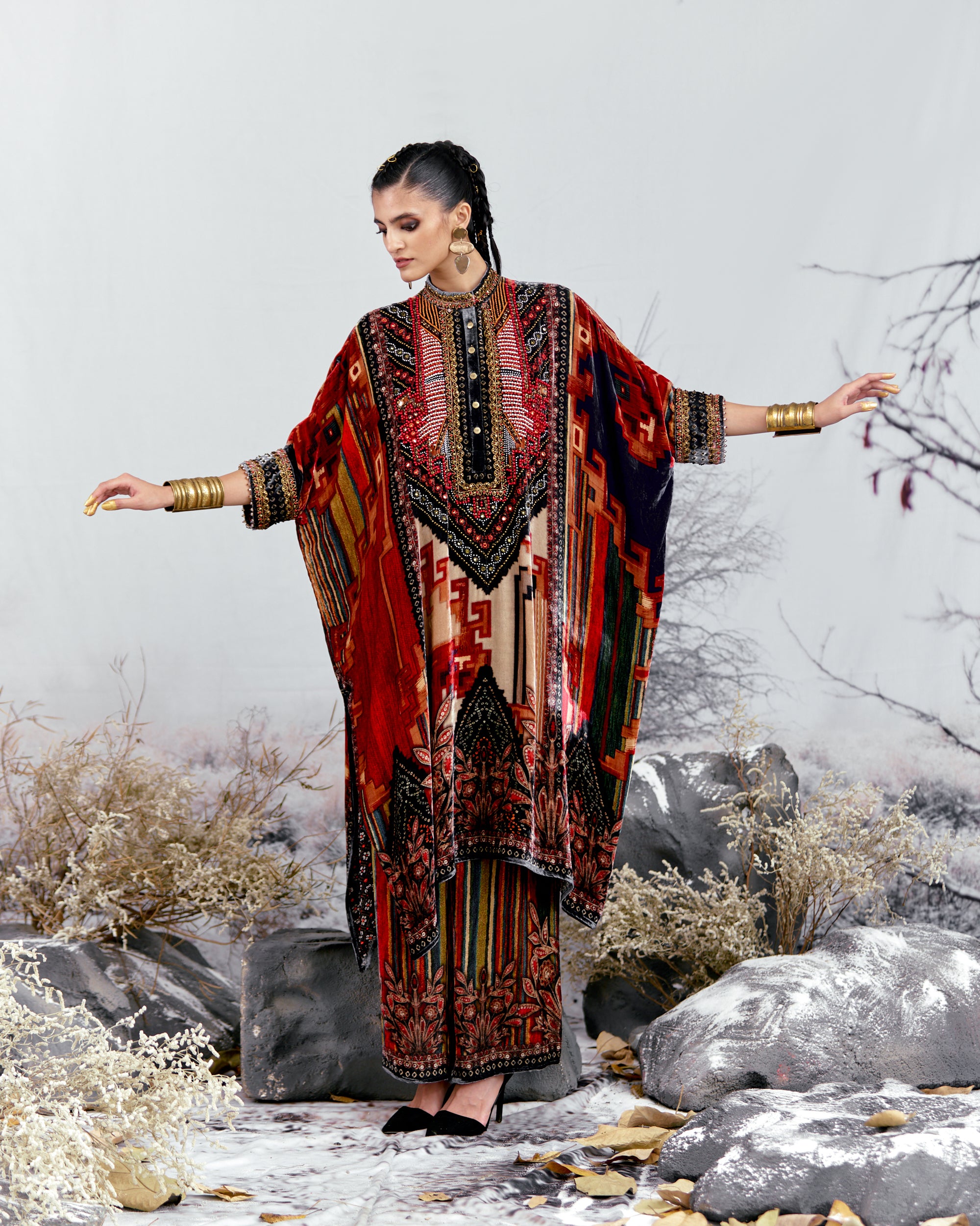 Tijori : Chantelle - Red/Beige