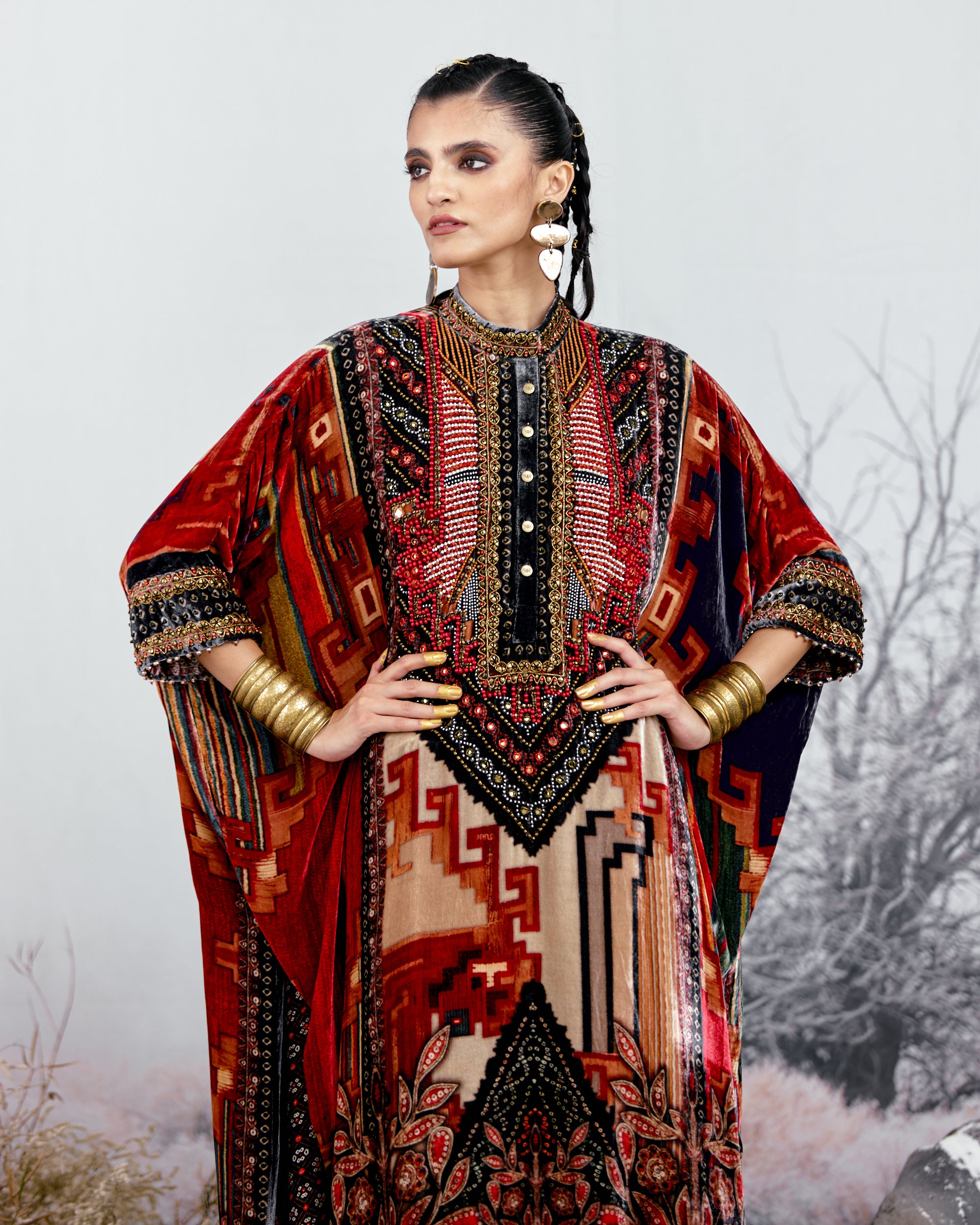 Tijori : Chantelle - Red/Beige