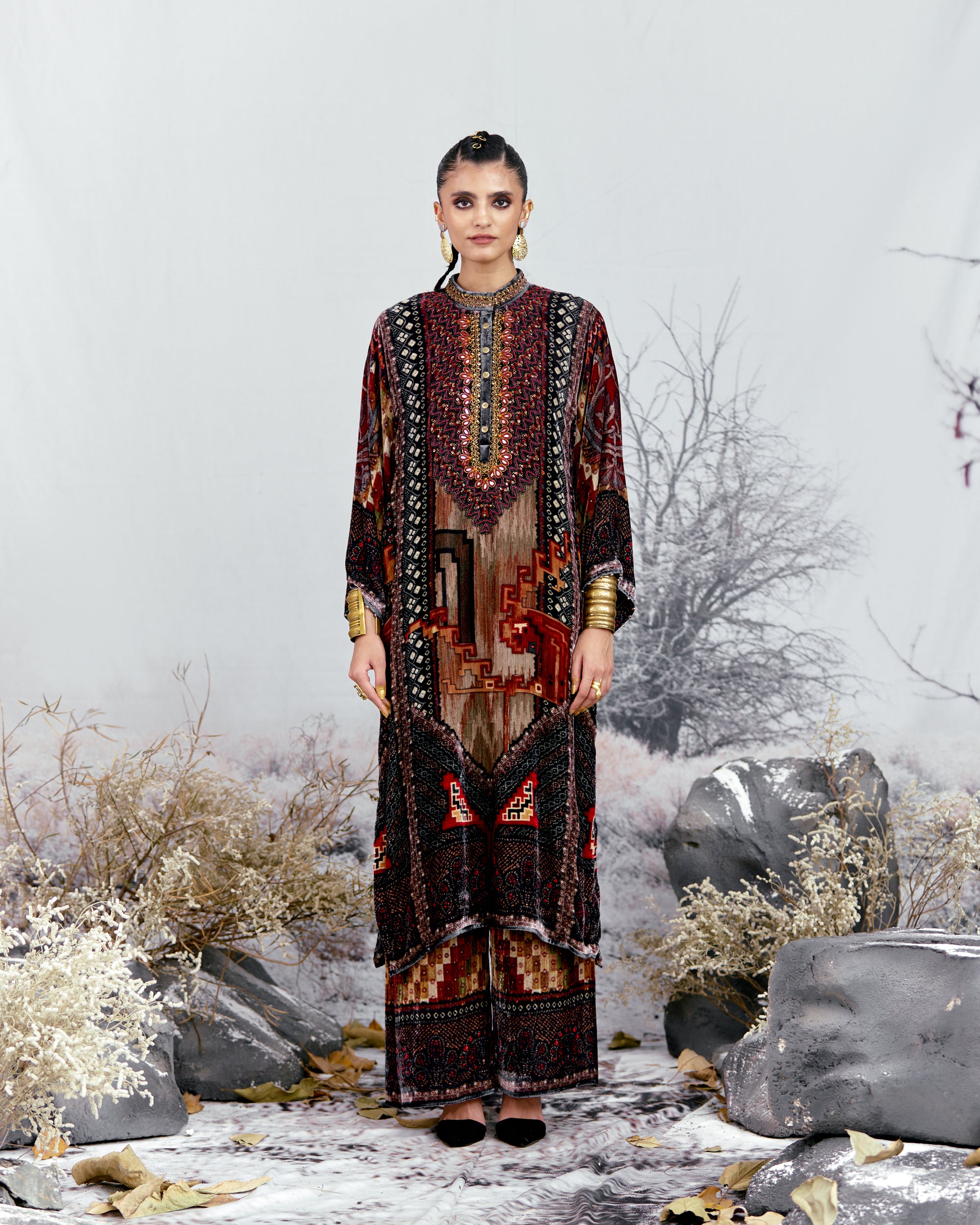 Tijori : Ghazala - Taupe/Black