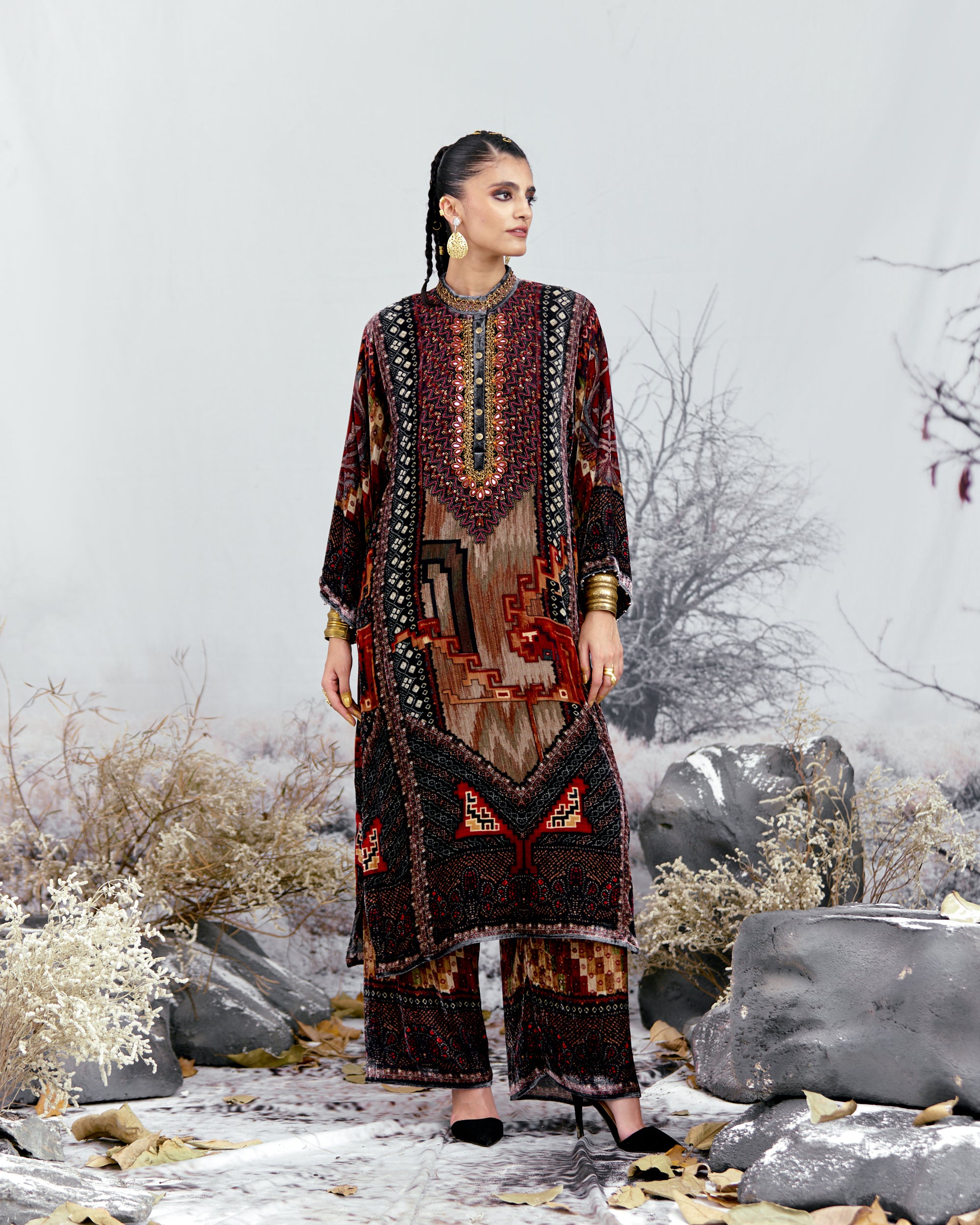 Tijori : Ghazala - Taupe/Black