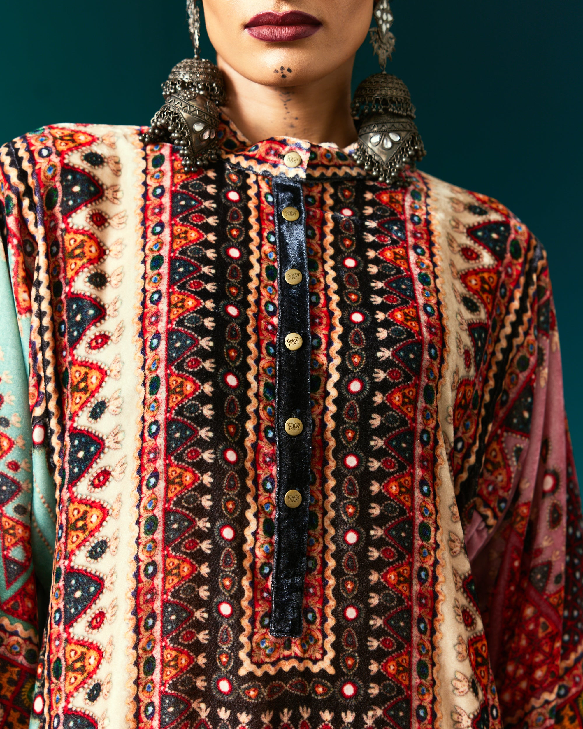 Kutch : Ghazala - Eggshell/Rose/Aqua