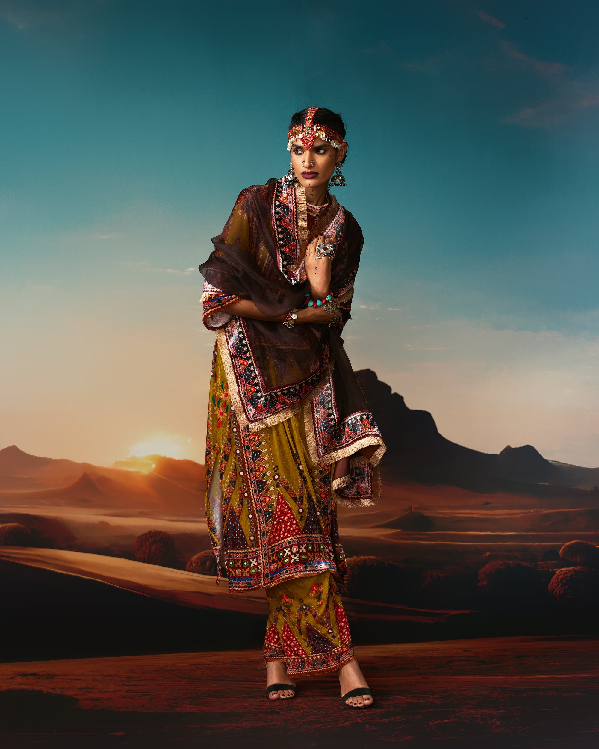 Kutch : Ghazala - Anise Green