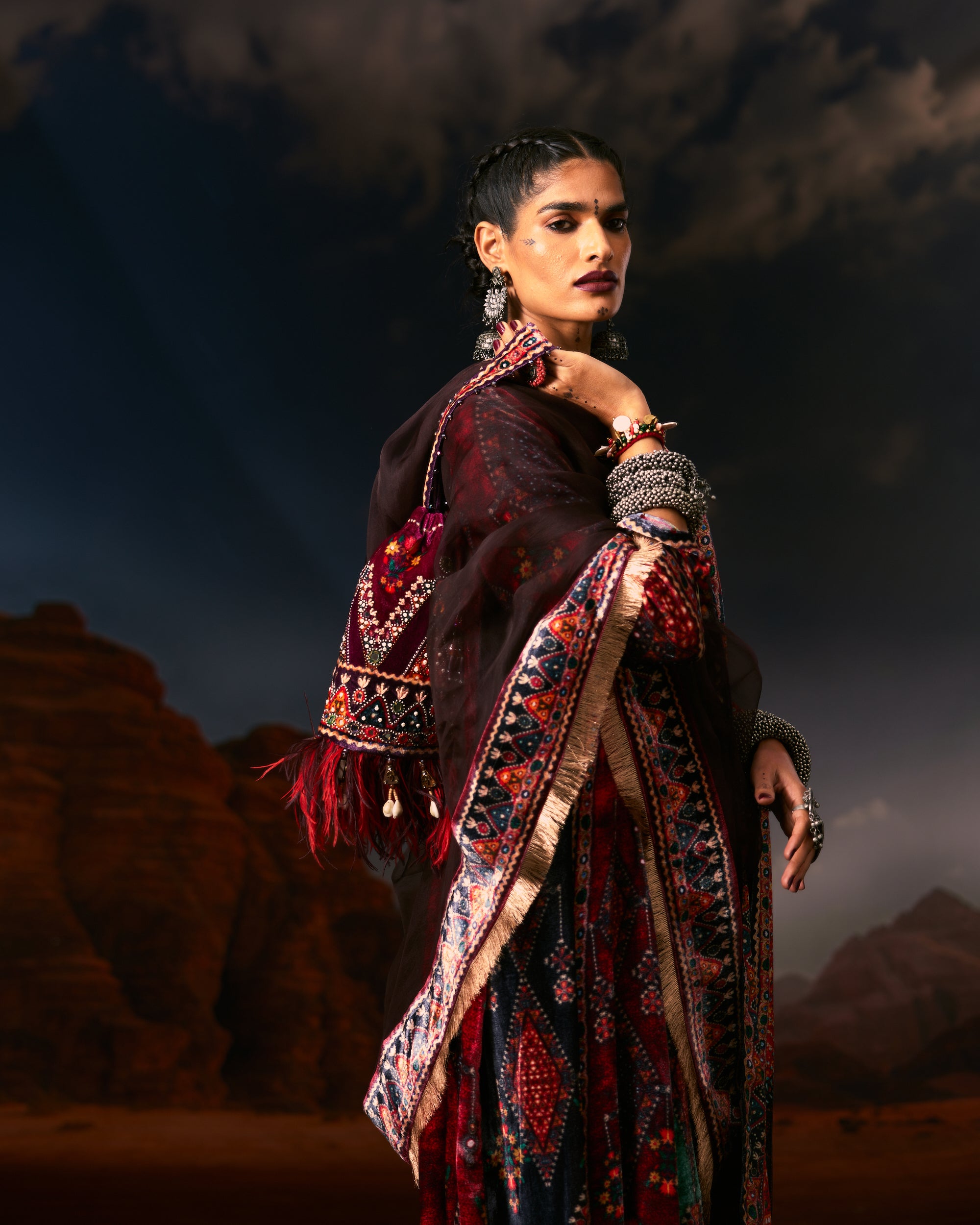 Kutch : Ada - Red/Teal/Black