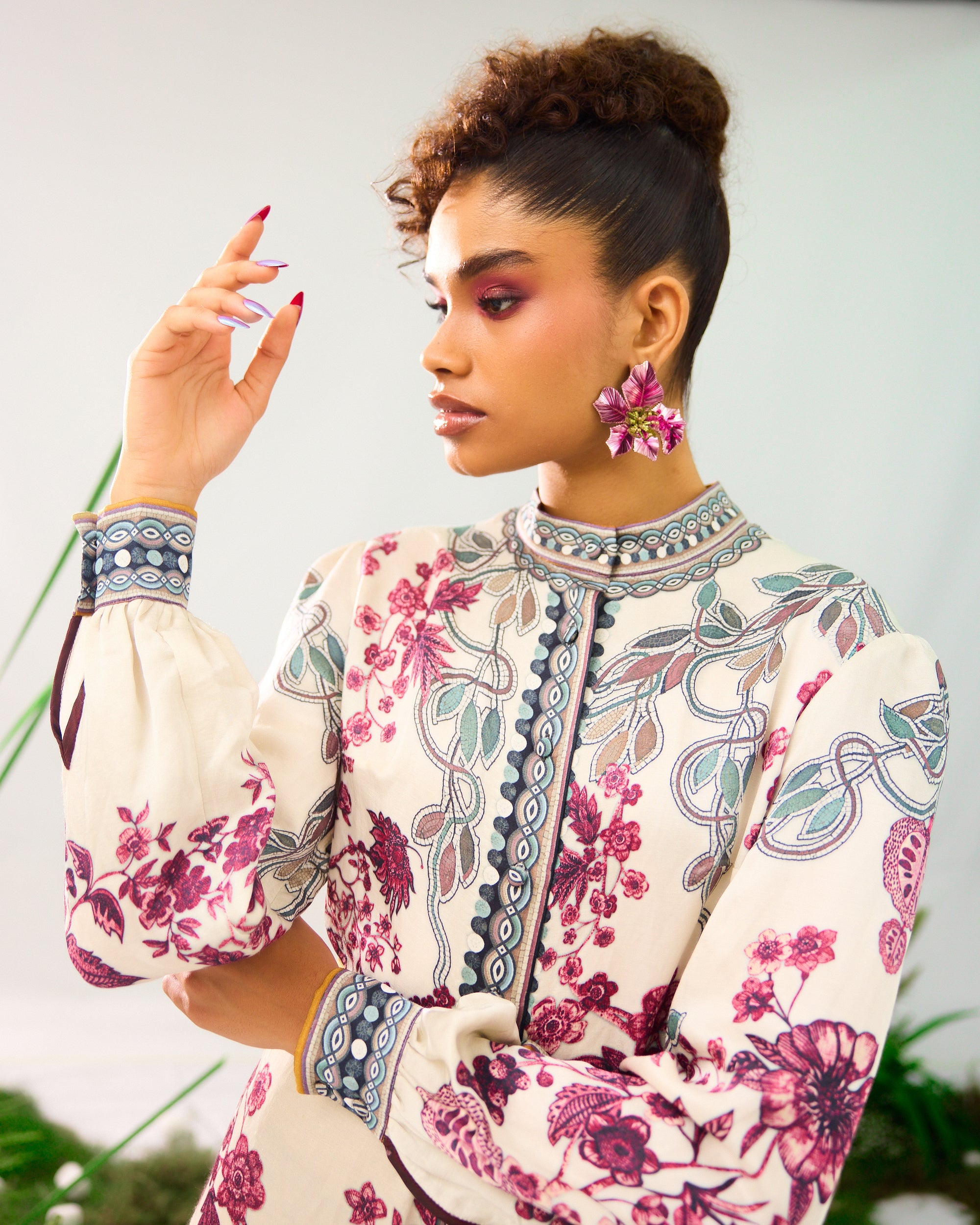 Florence : Reha - Ivory/Raspberry
