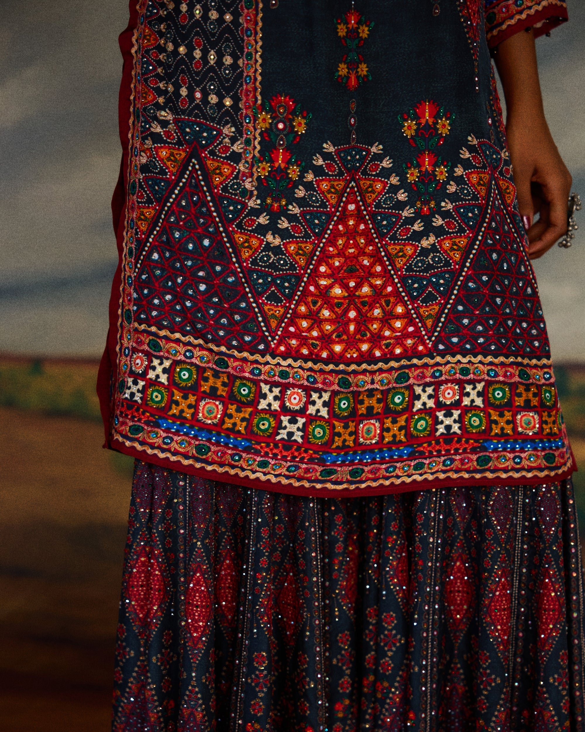Kutch : Radha/Sharara - Charcoal
