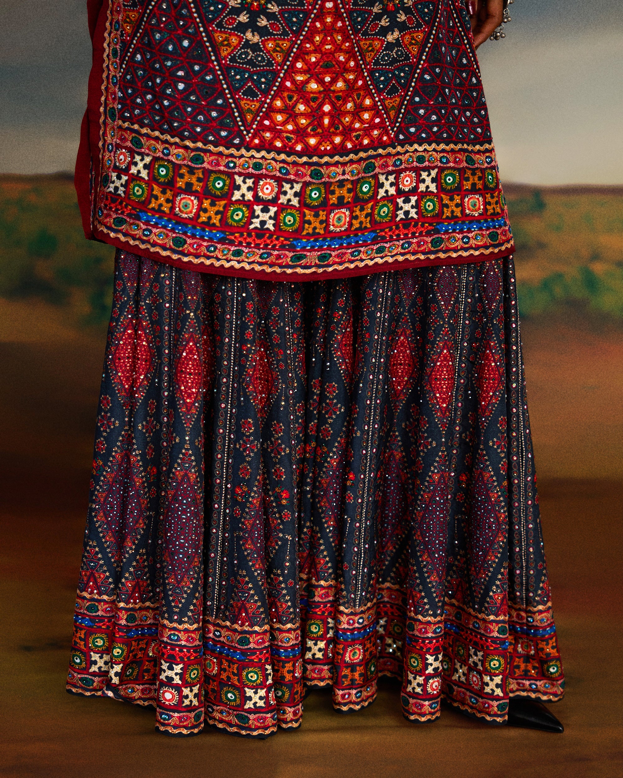 Kutch : Radha/Sharara - Charcoal