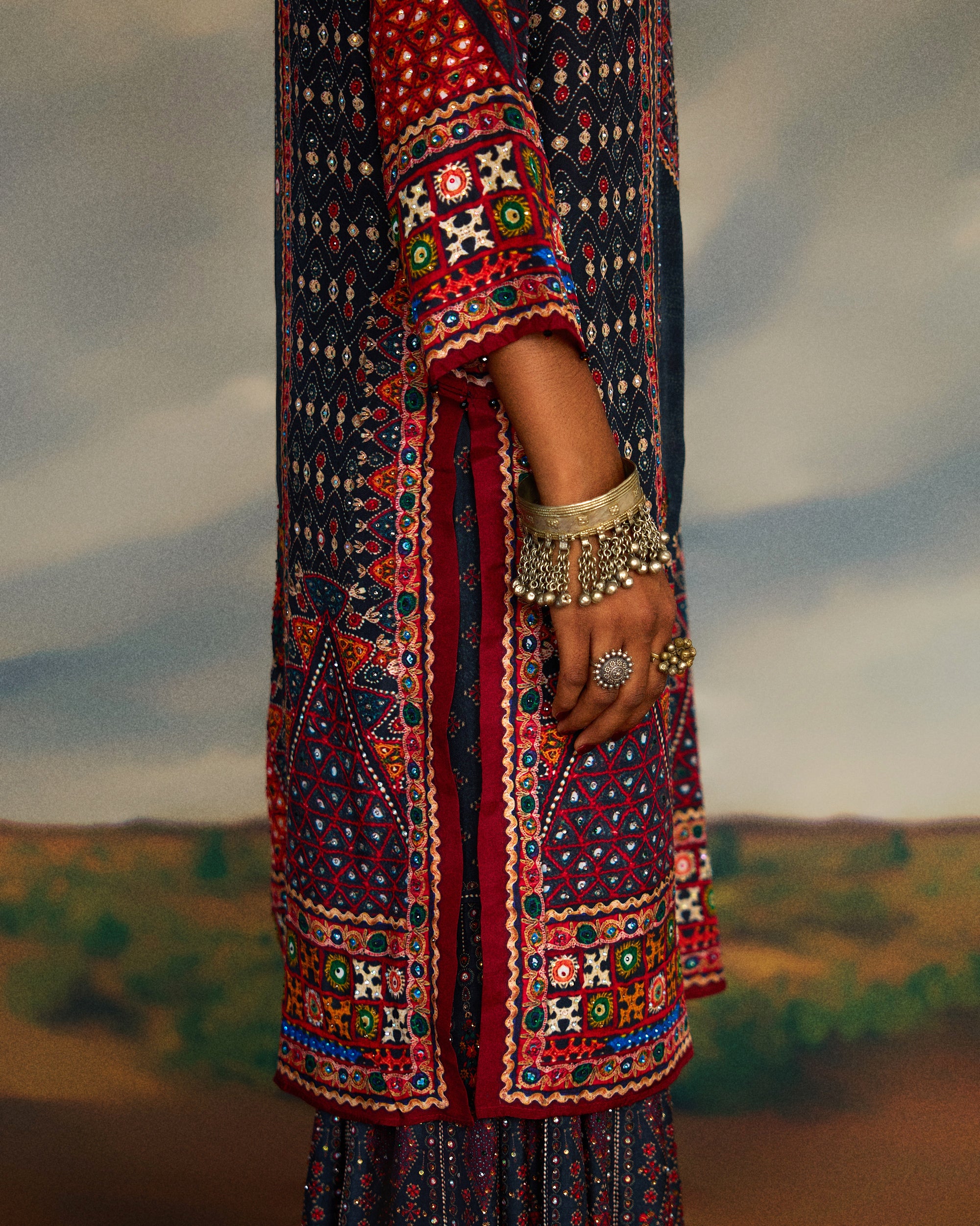 Kutch : Radha/Sharara - Charcoal