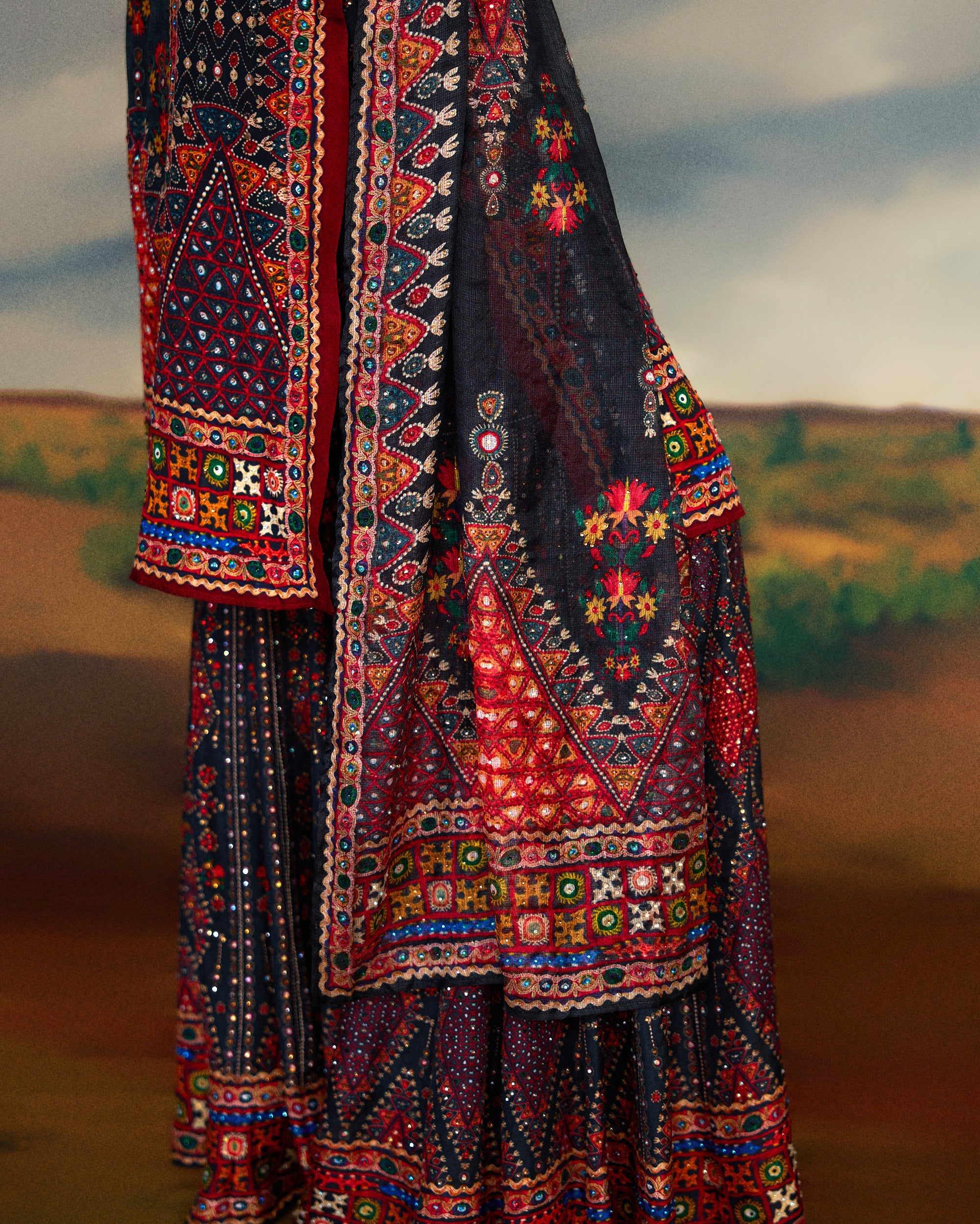 Kutch : Radha/Sharara - Charcoal