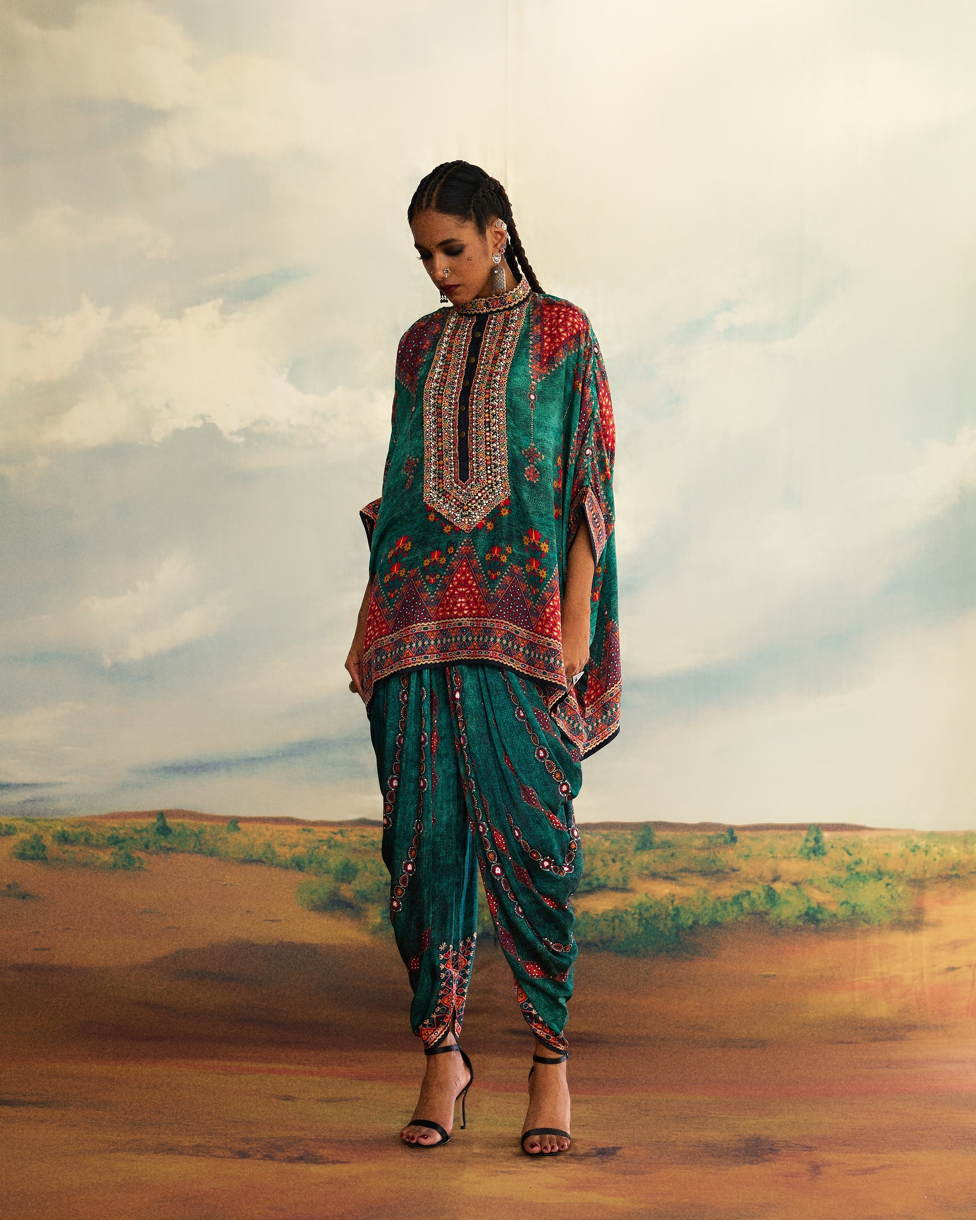 Kutch : Chanel/Afghan (emb) - Teal