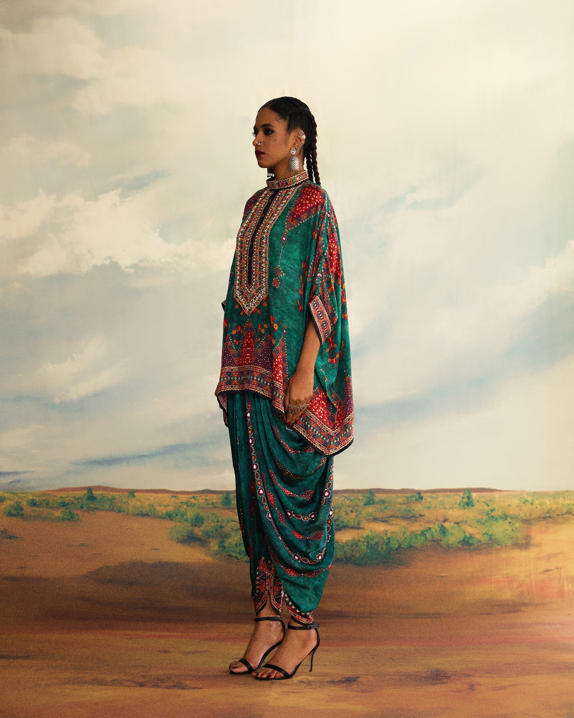 Kutch : Chanel/Afghan (emb) - Teal