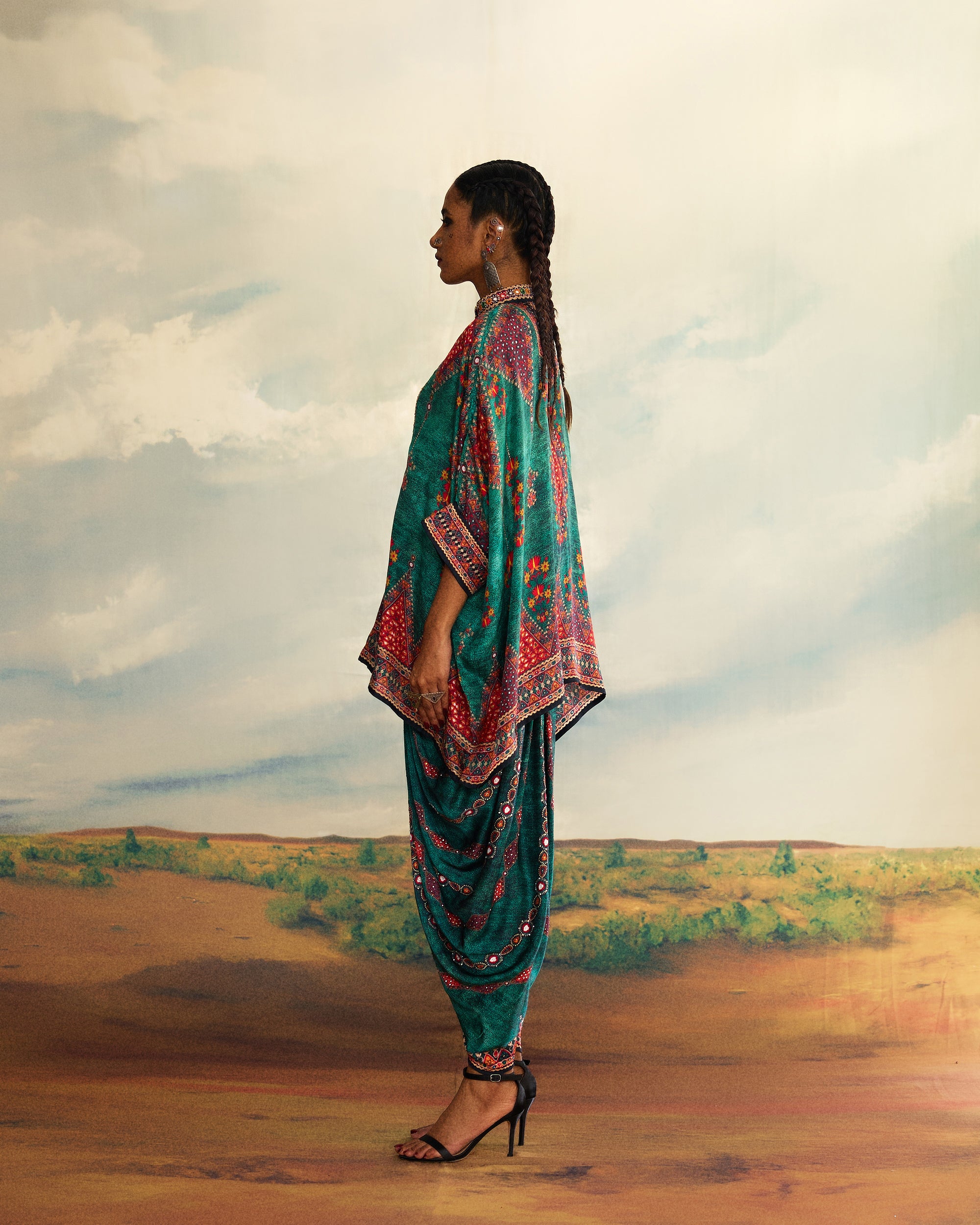 Kutch : Chanel/Afghan (emb) - Teal