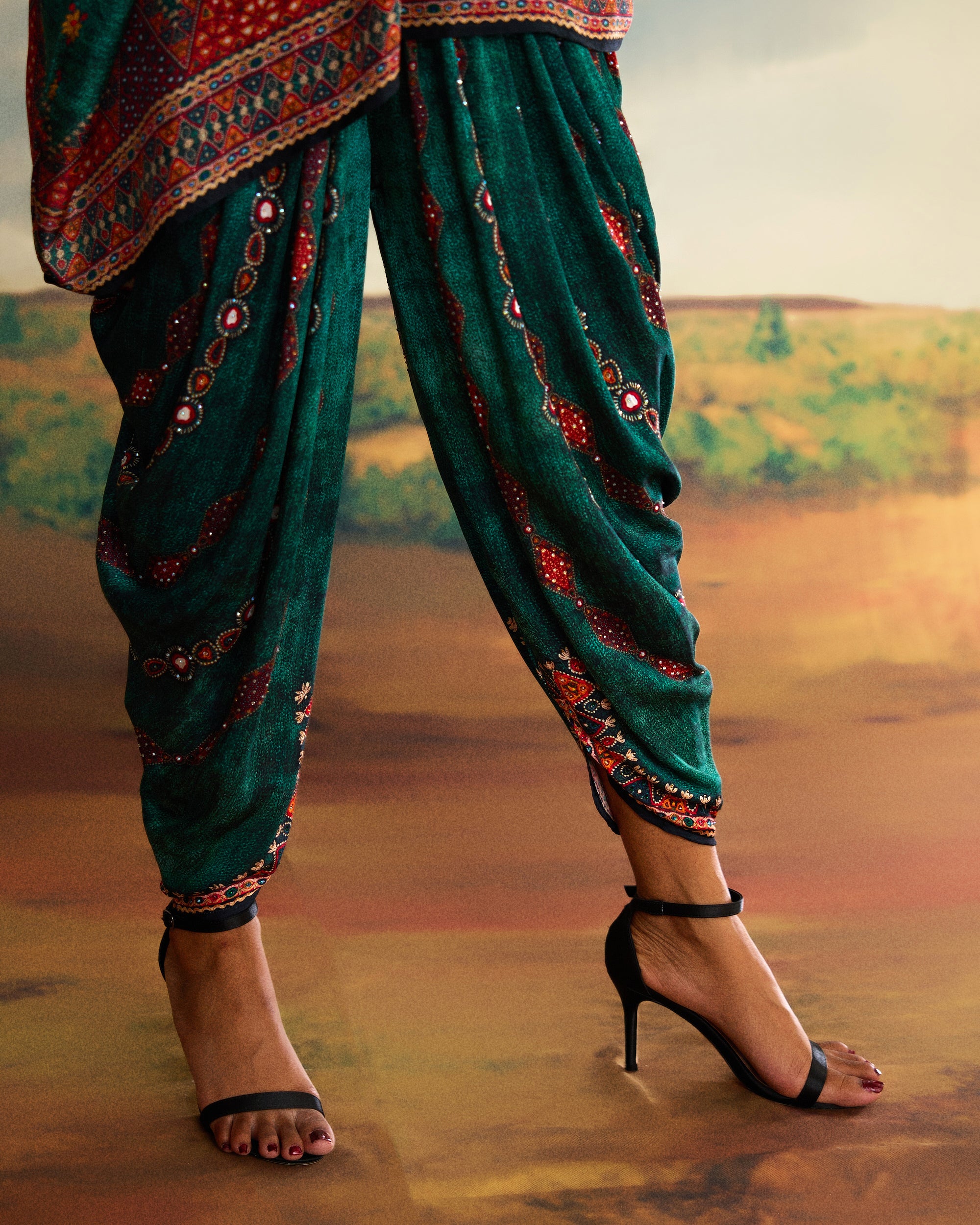 Kutch : Chanel/Afghan (emb) - Teal