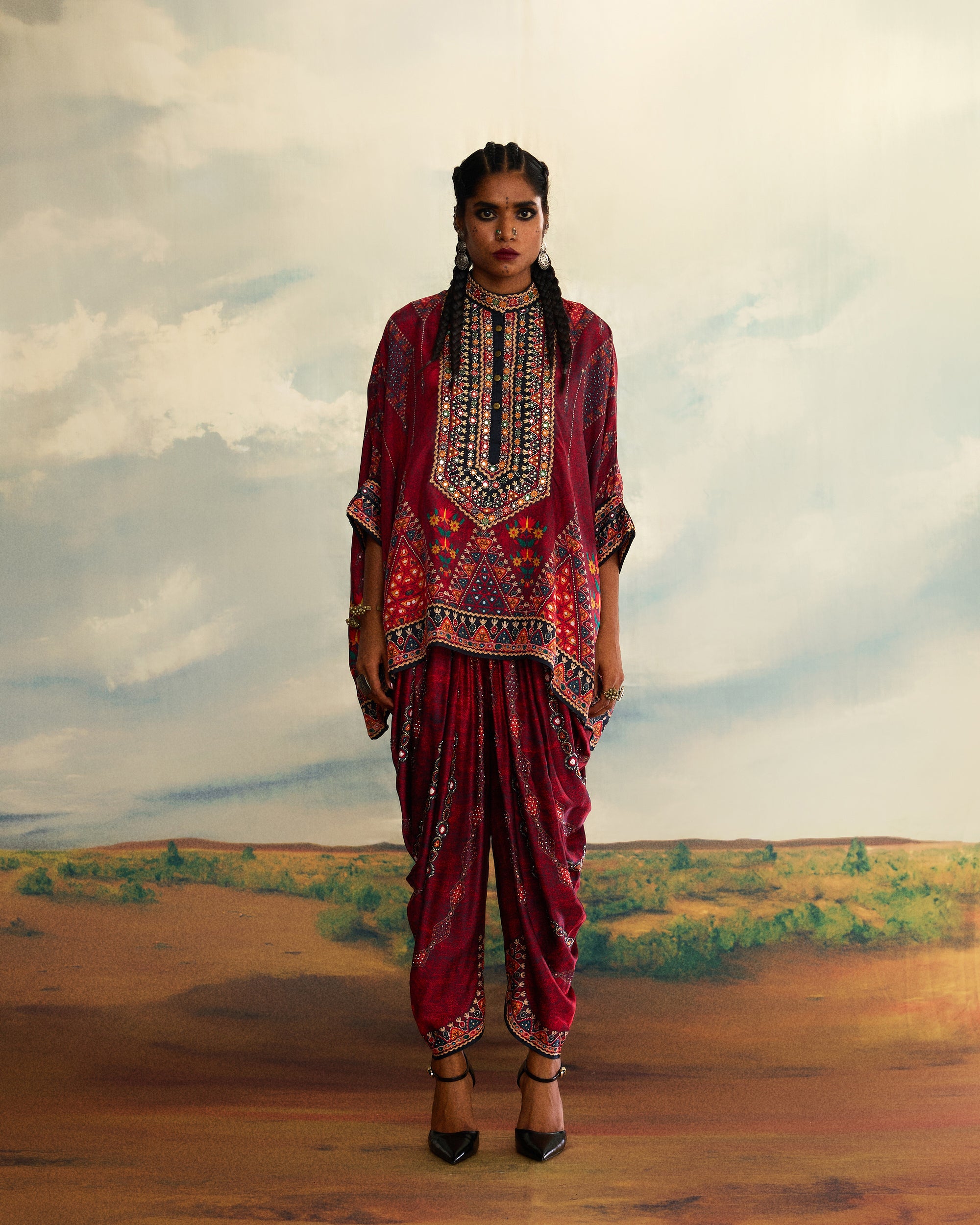 Kutch : Chanel/Afghan (emb) - Red