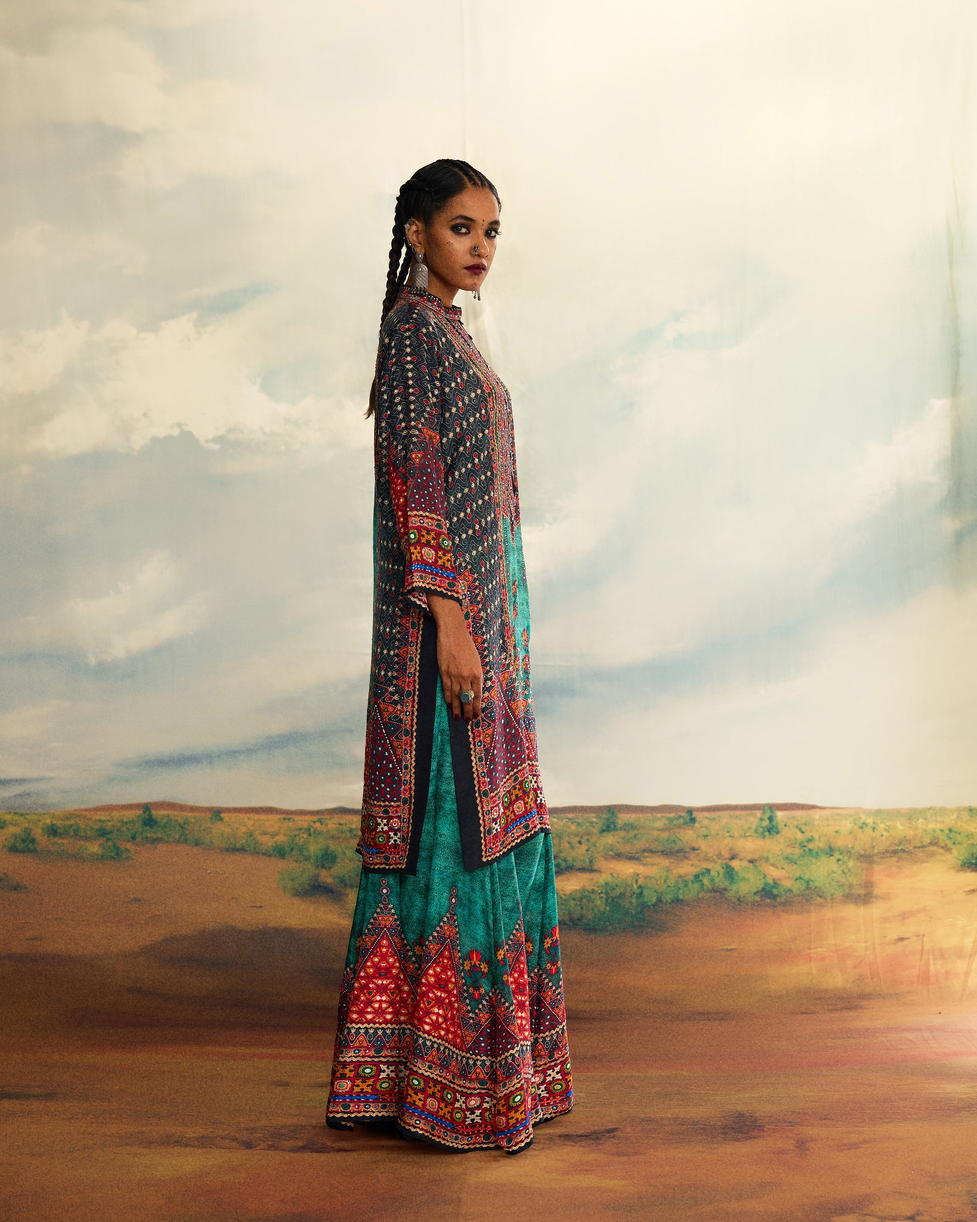 Kutch : Radha/Gharara - Teal
