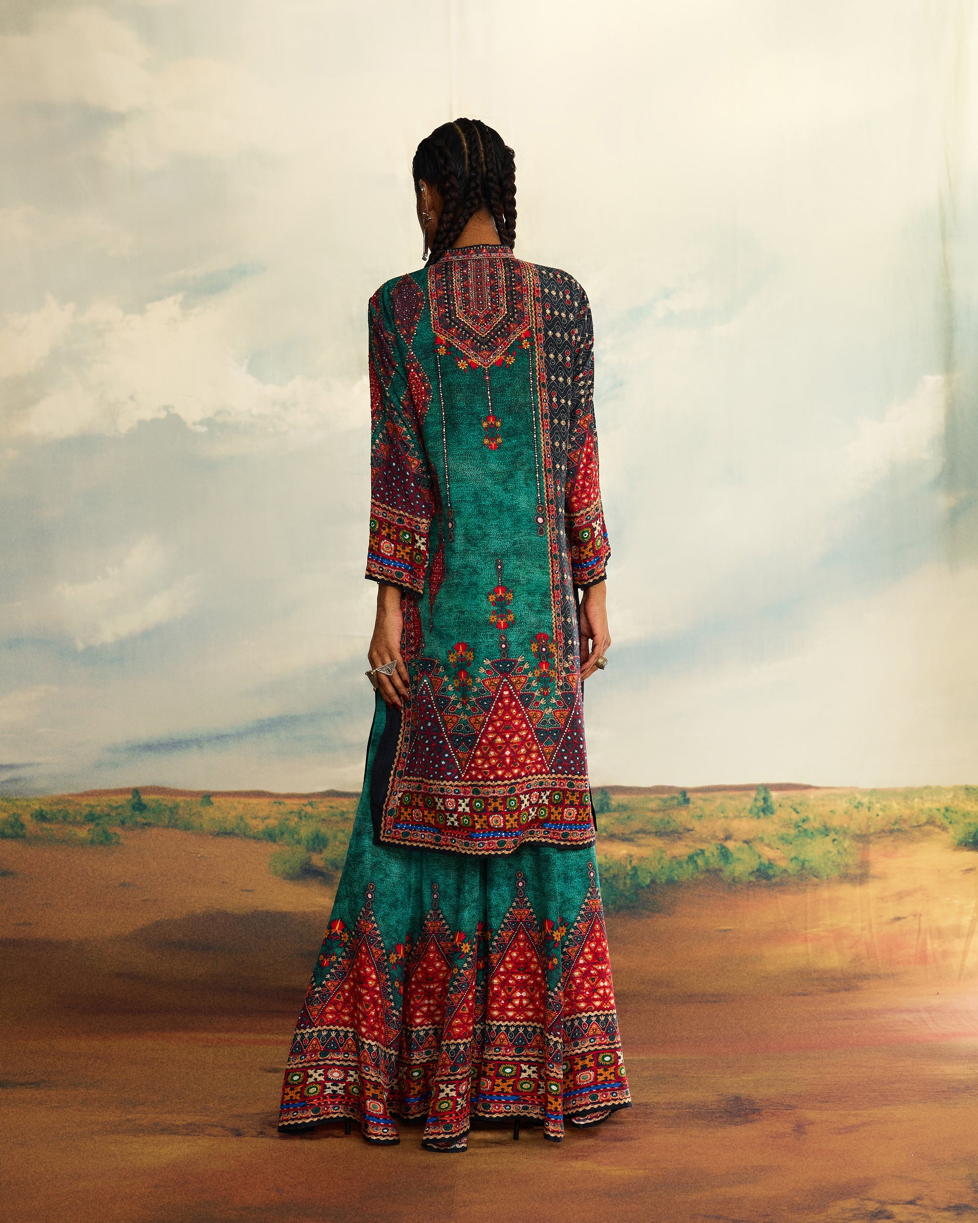 Kutch : Radha/Gharara - Teal