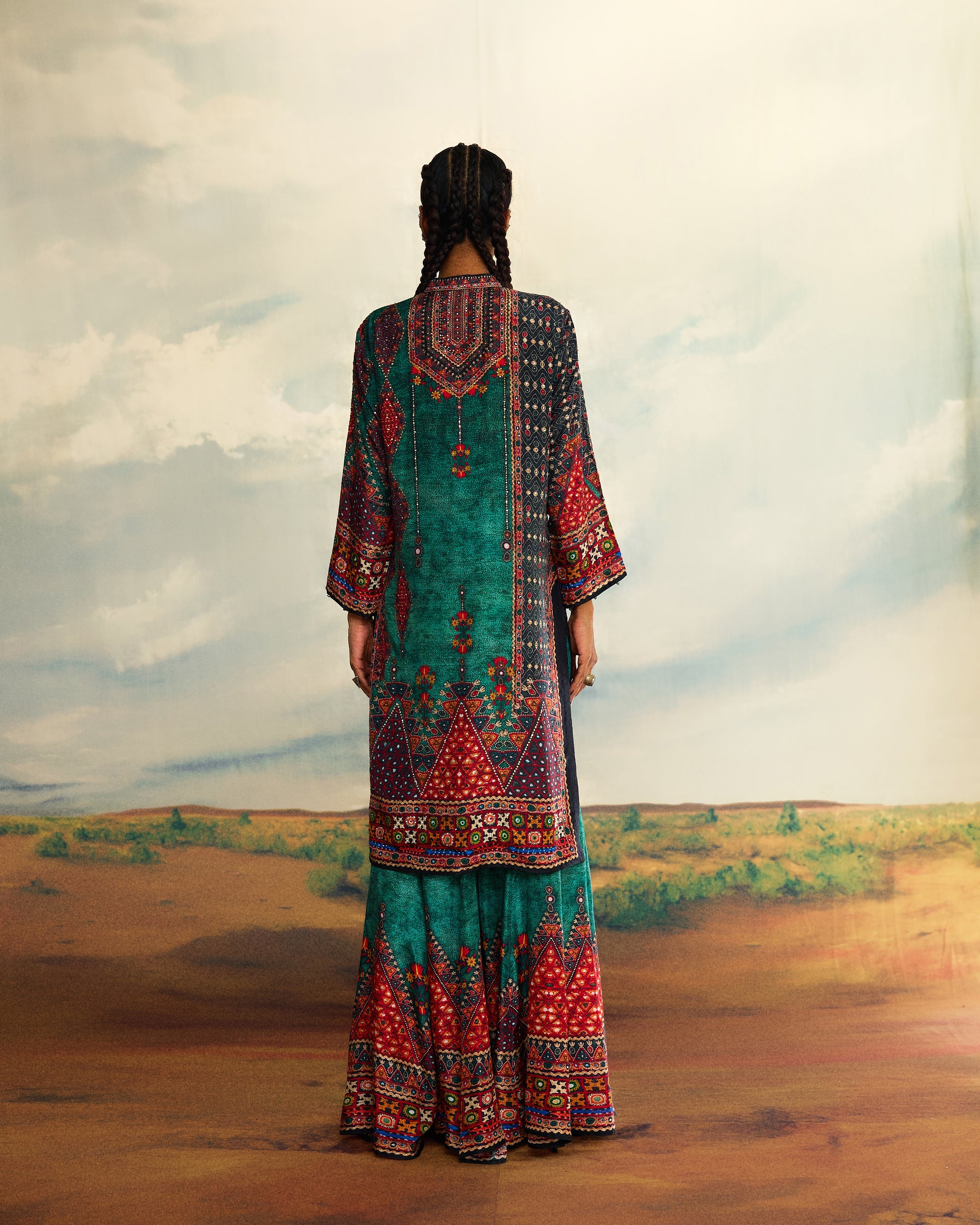 Kutch : Radha/Gharara - Teal