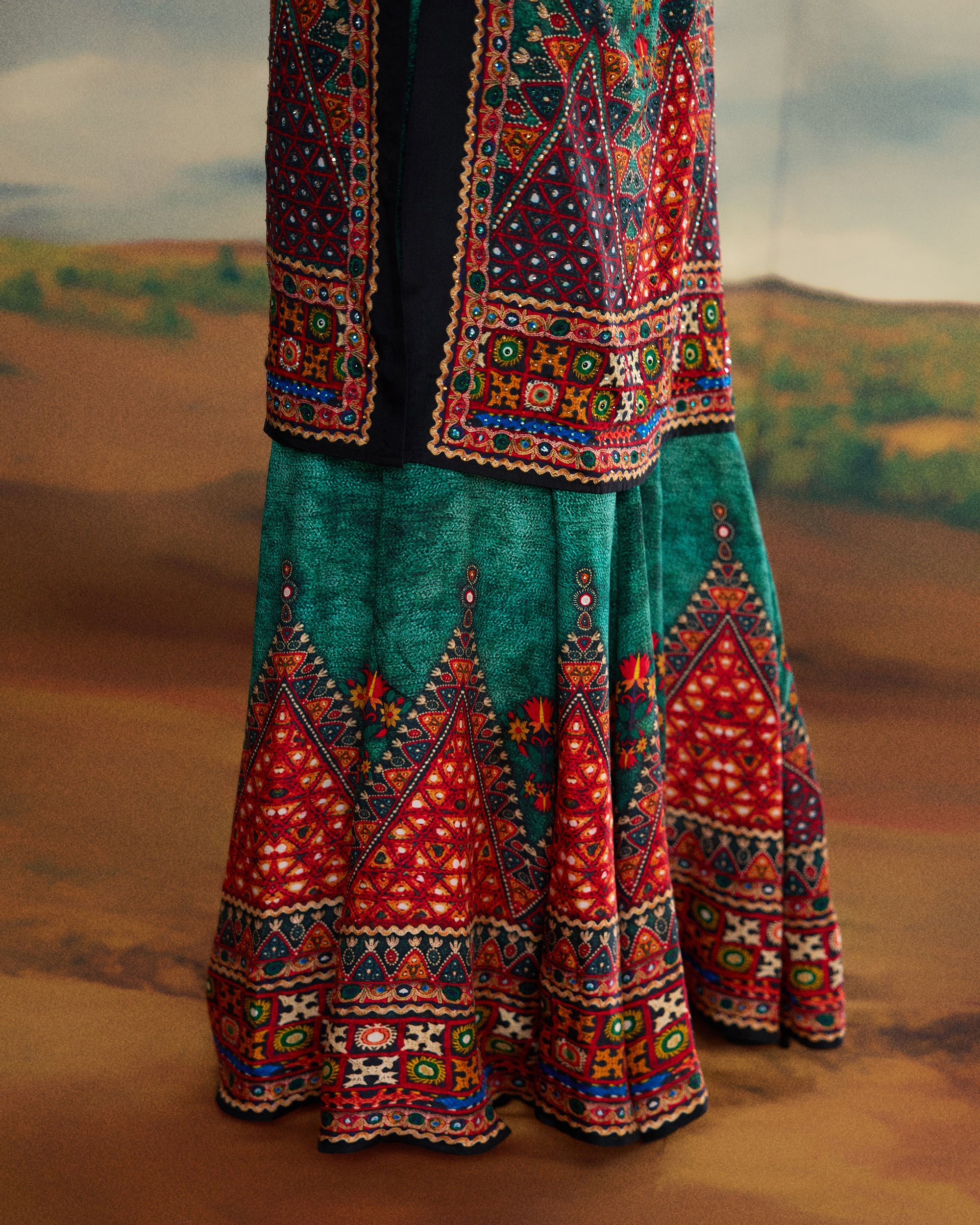 Kutch : Radha/Gharara - Teal