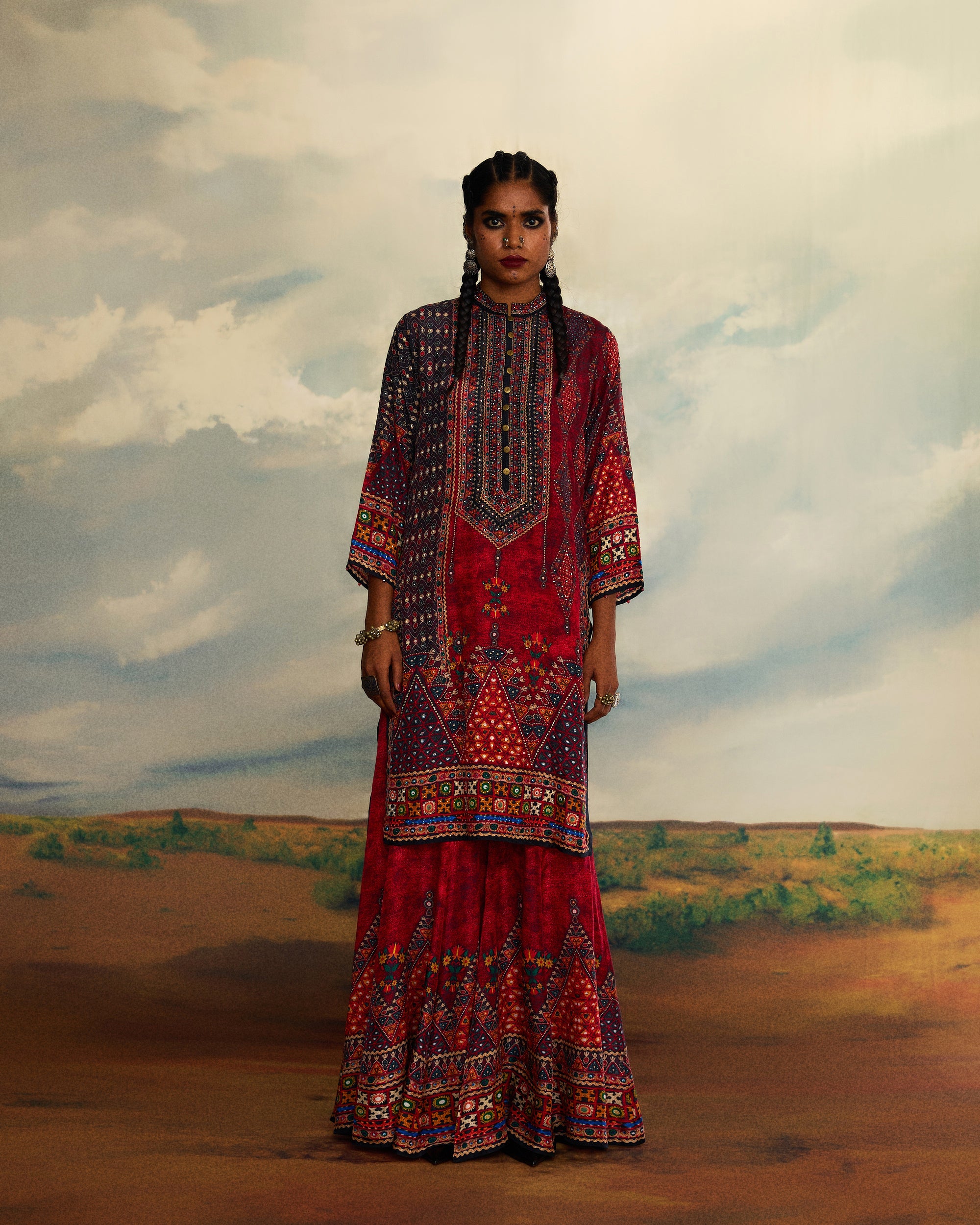 Kutch : Radha/Gharara - Red