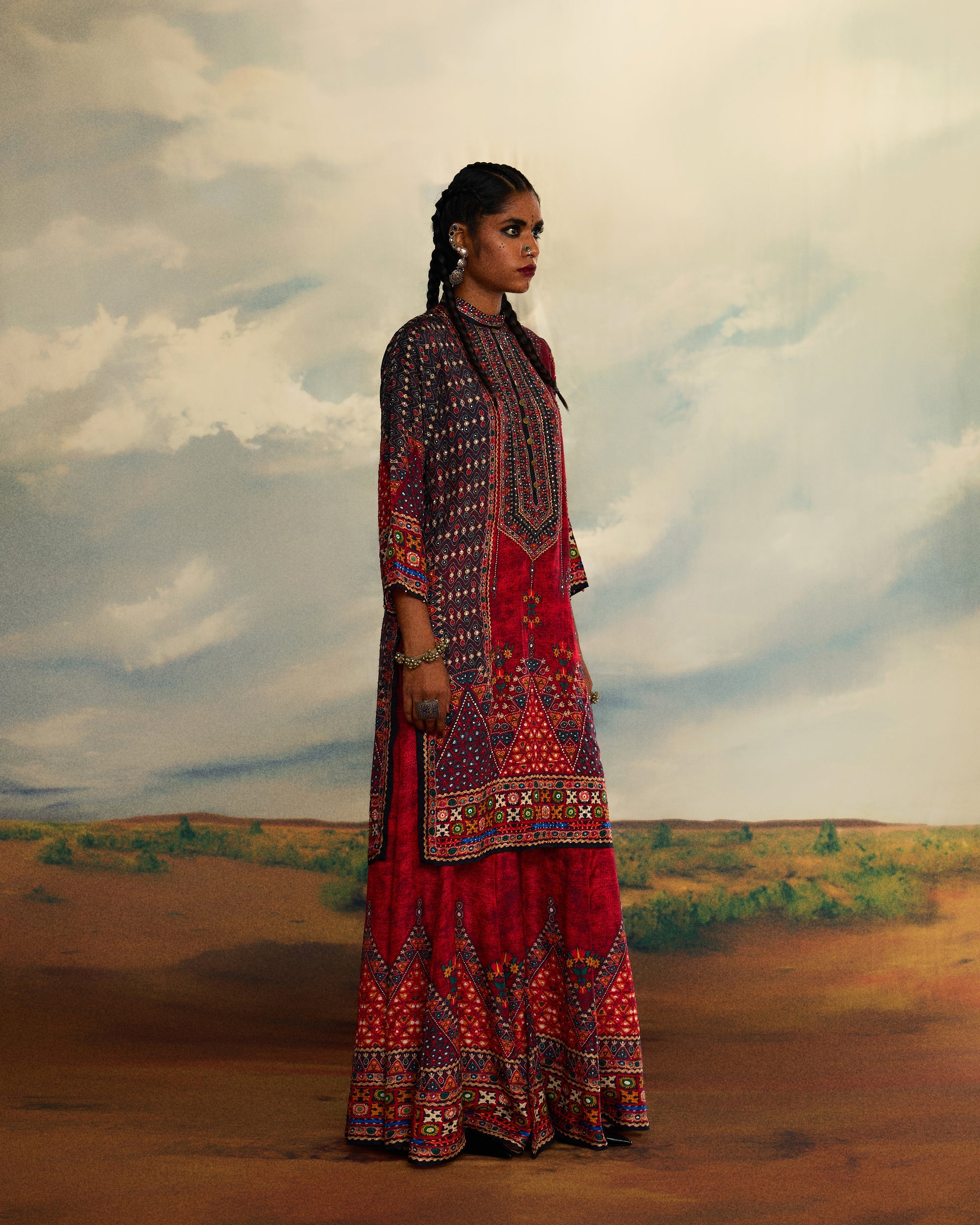 Kutch : Radha/Gharara - Red
