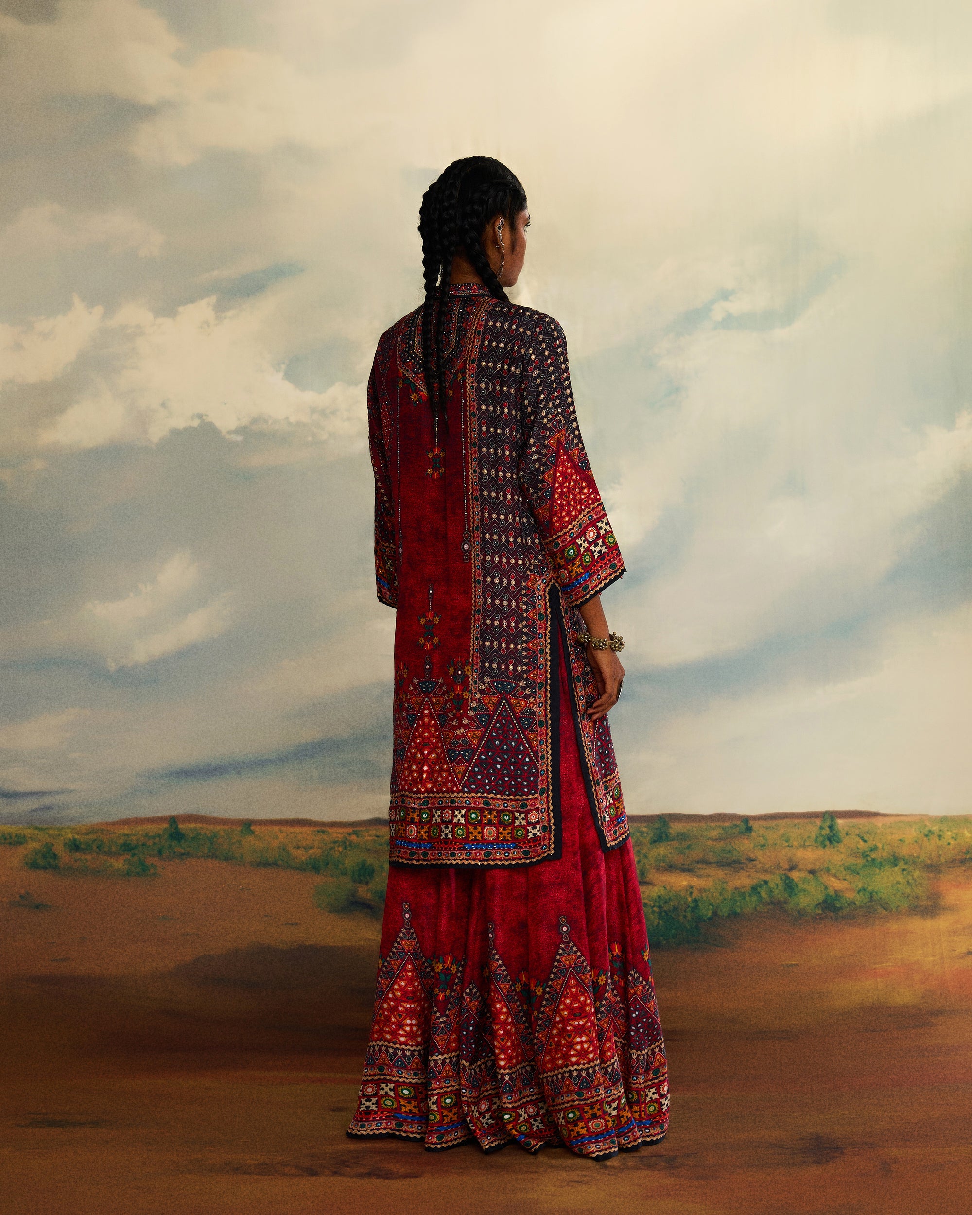 Kutch : Radha/Gharara - Red