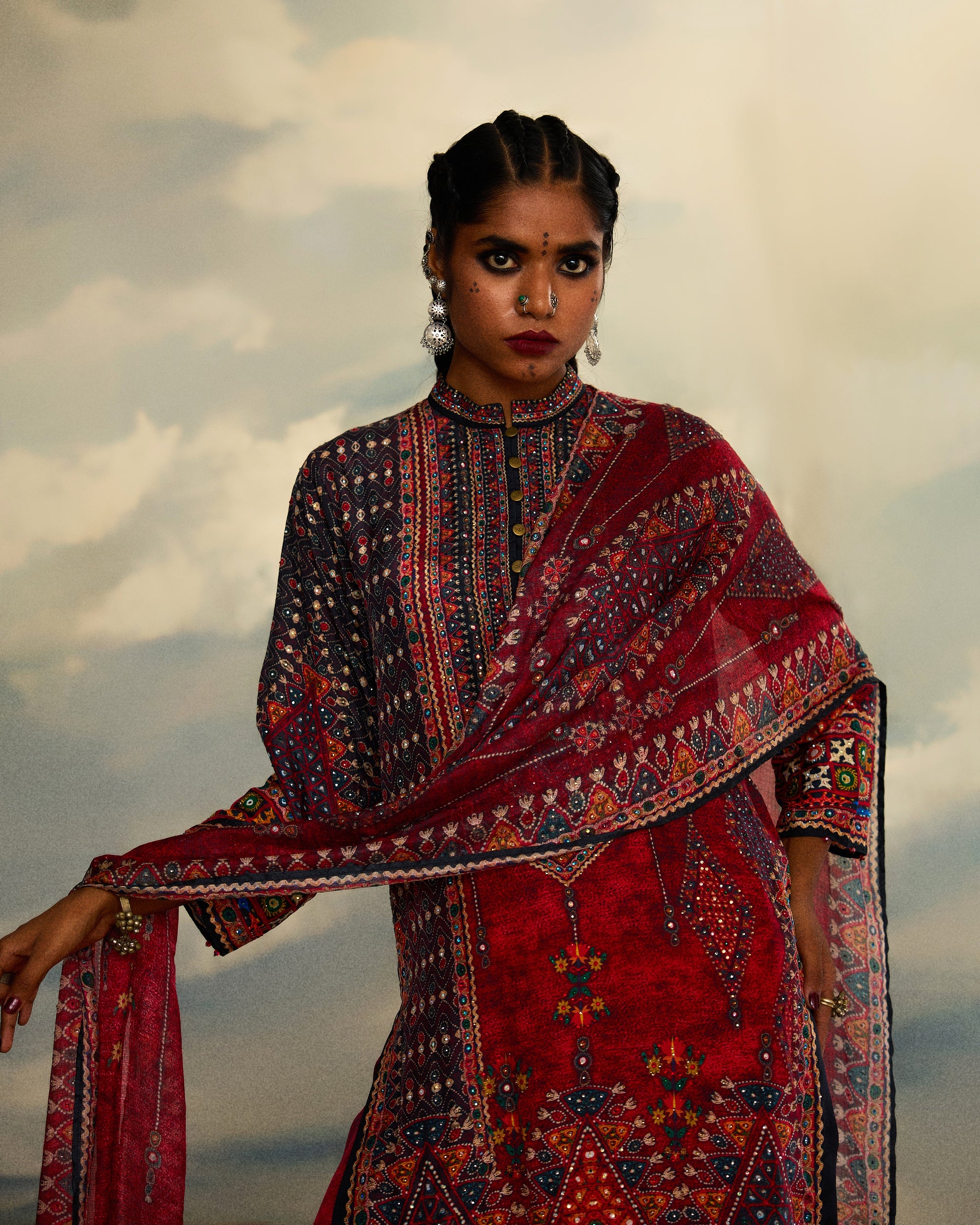 Kutch : Radha/Gharara - Red