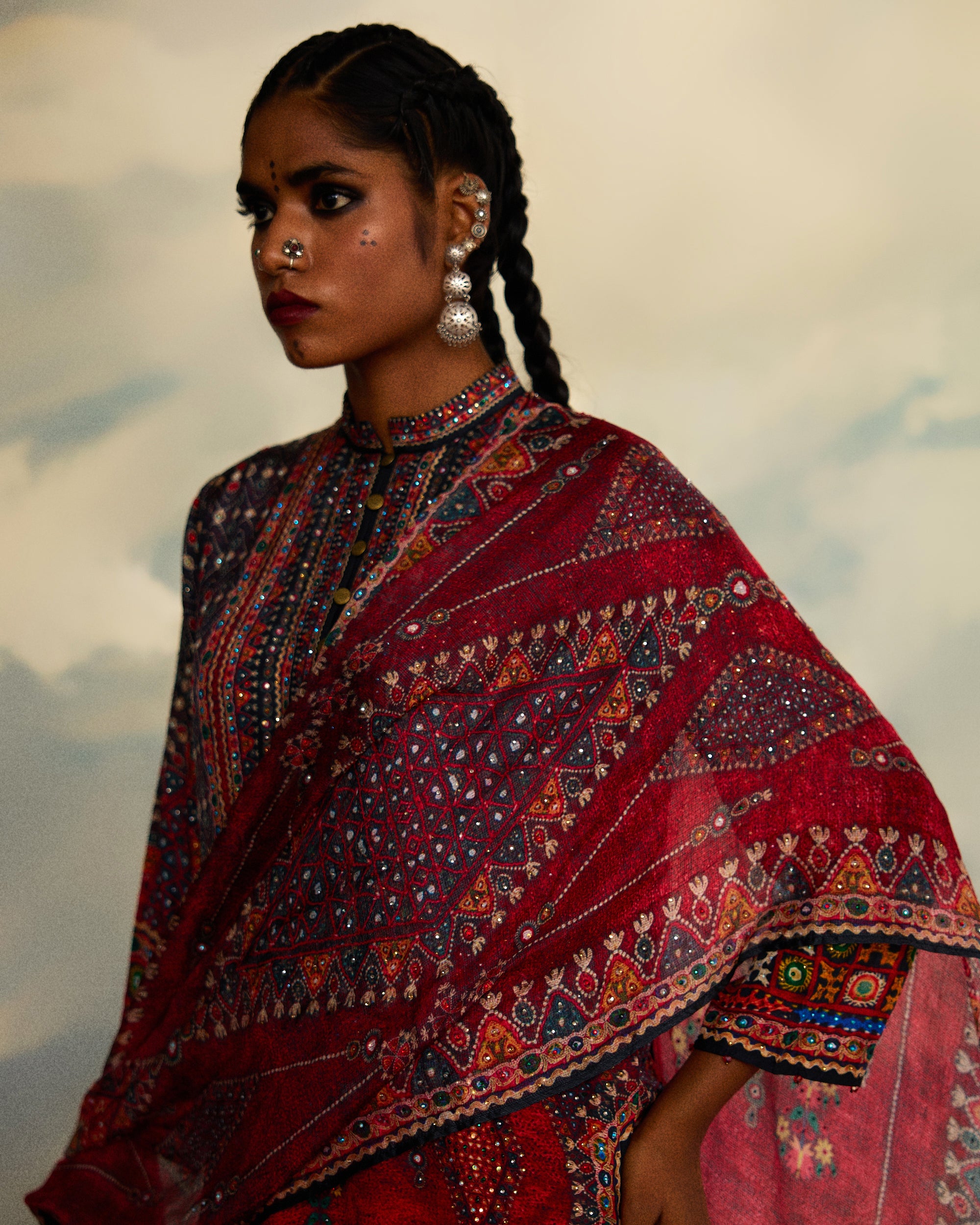 Kutch : Radha/Gharara - Red