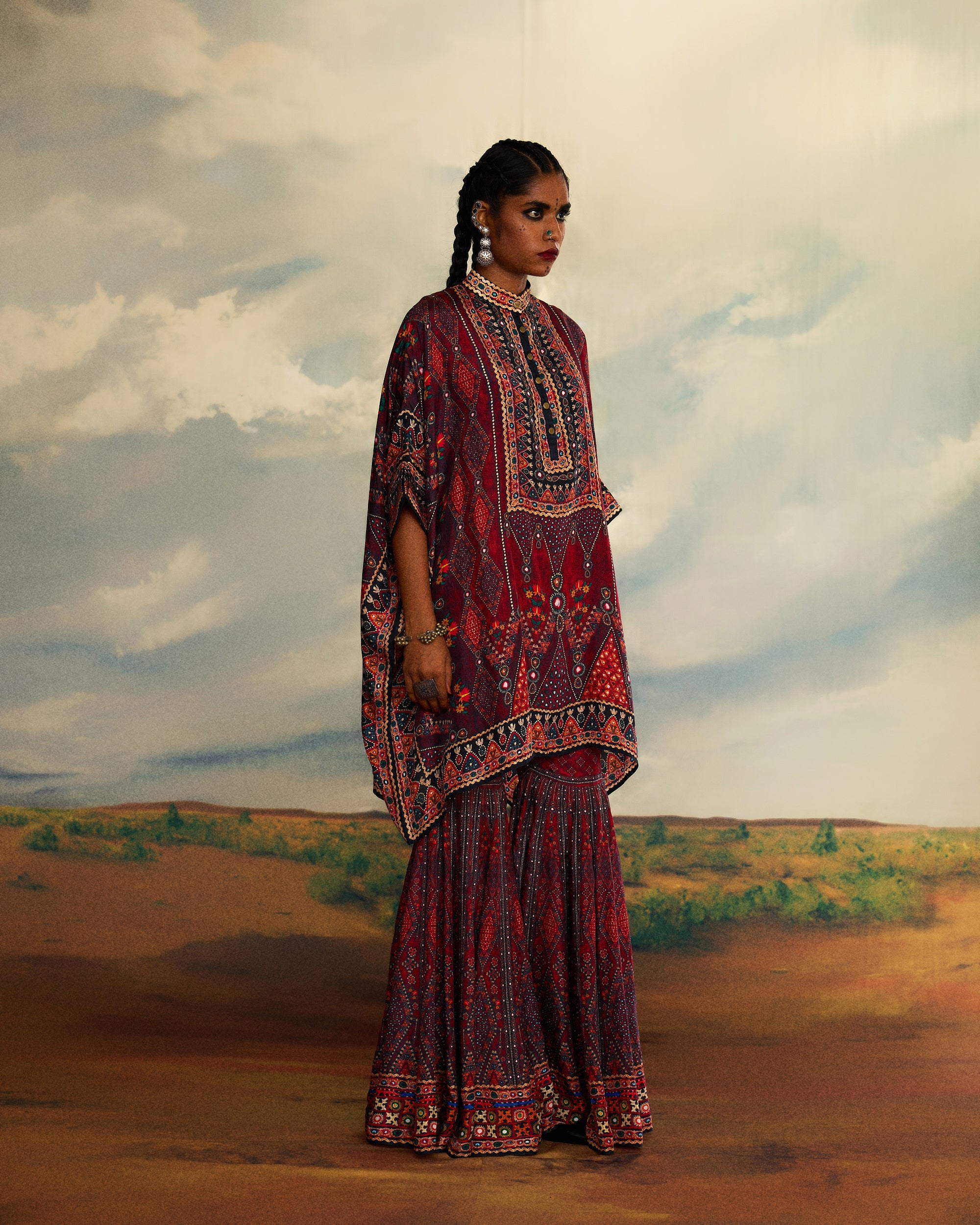 Kutch : Chanel 36"/Sharara - Red